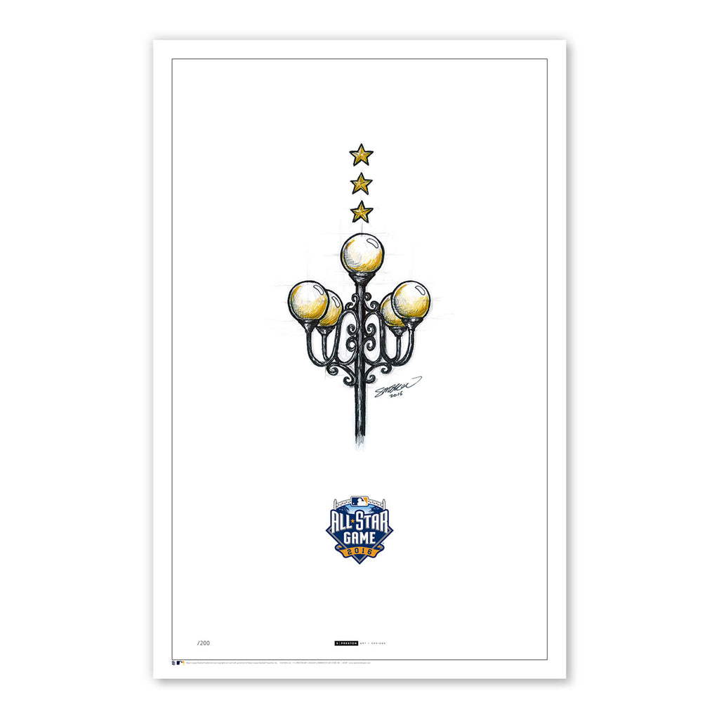 2014 MLB All-Star Game Sketch Poster Print – S. Preston Art + Designs