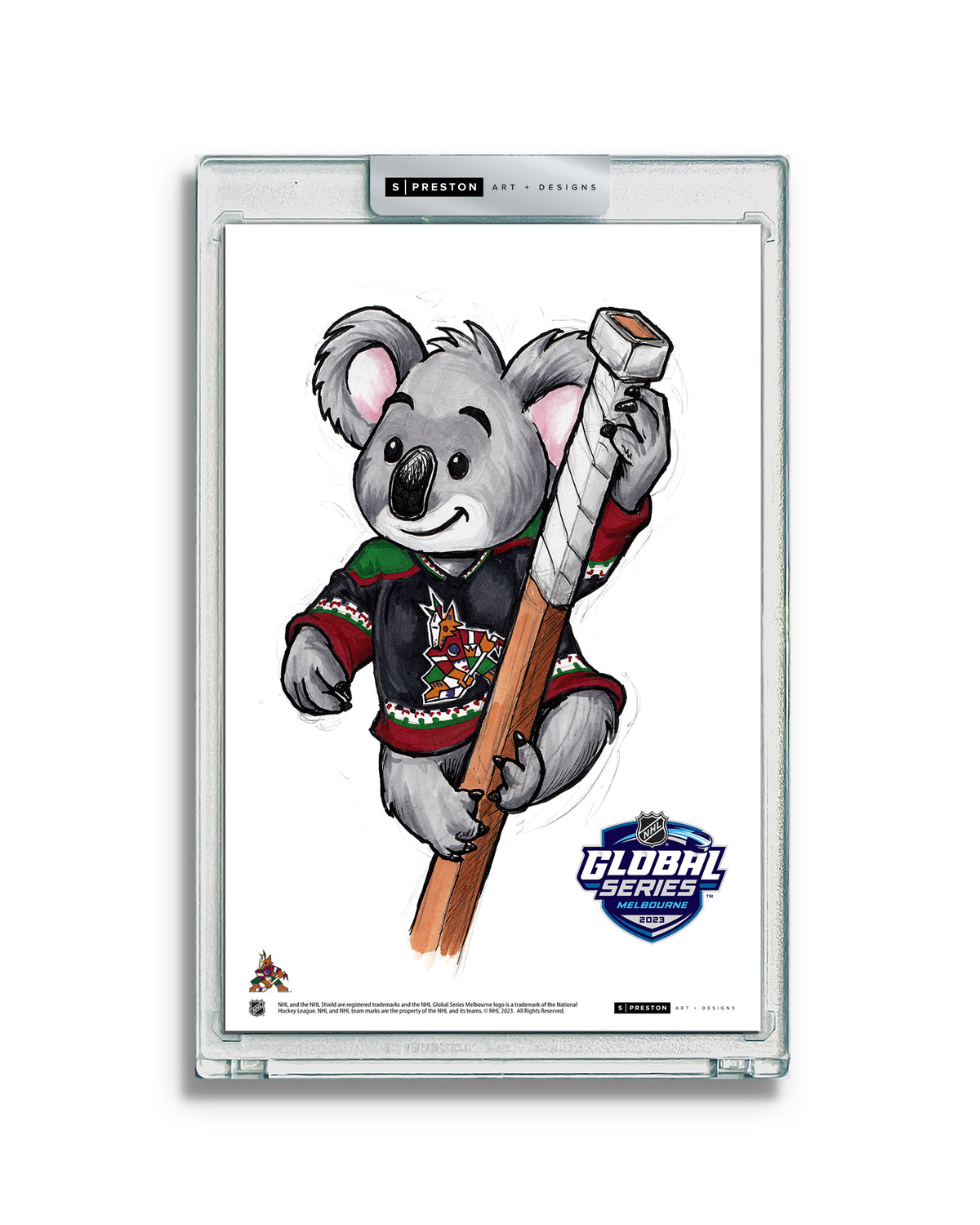 2023 NHL Global Series Melbourne Limited Edition Art Card Slab