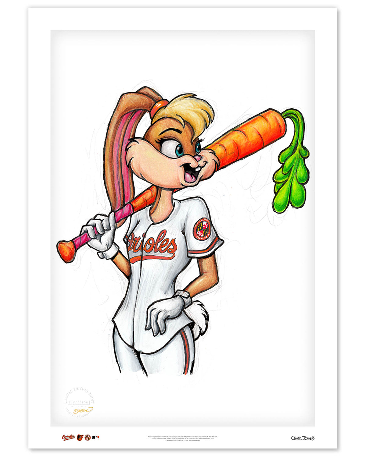 Lola Bunny x MLB Orioles Limited Edition Fine Art Print
