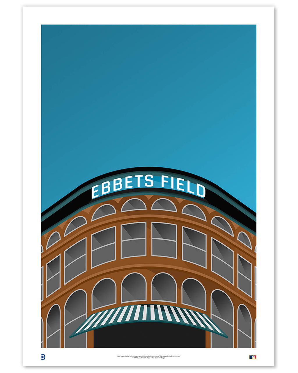 Ebbet's Field - Vintage Brooklyn Dodgers Baseball Art