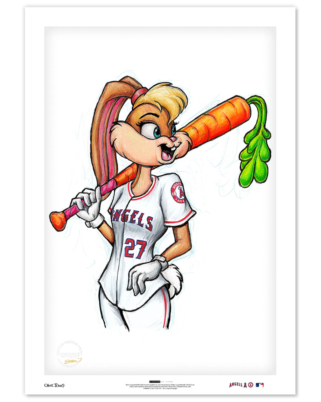 Lola Bunny x MLB - Los Angeles Angels by S. Preston Art Print – S ...