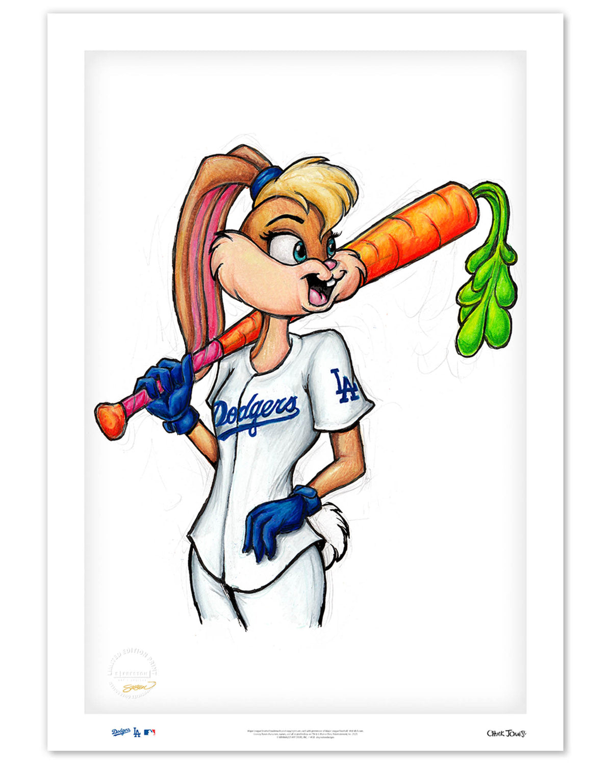 Lola Bunny x MLB Dodgers Limited Edition Fine Art Print