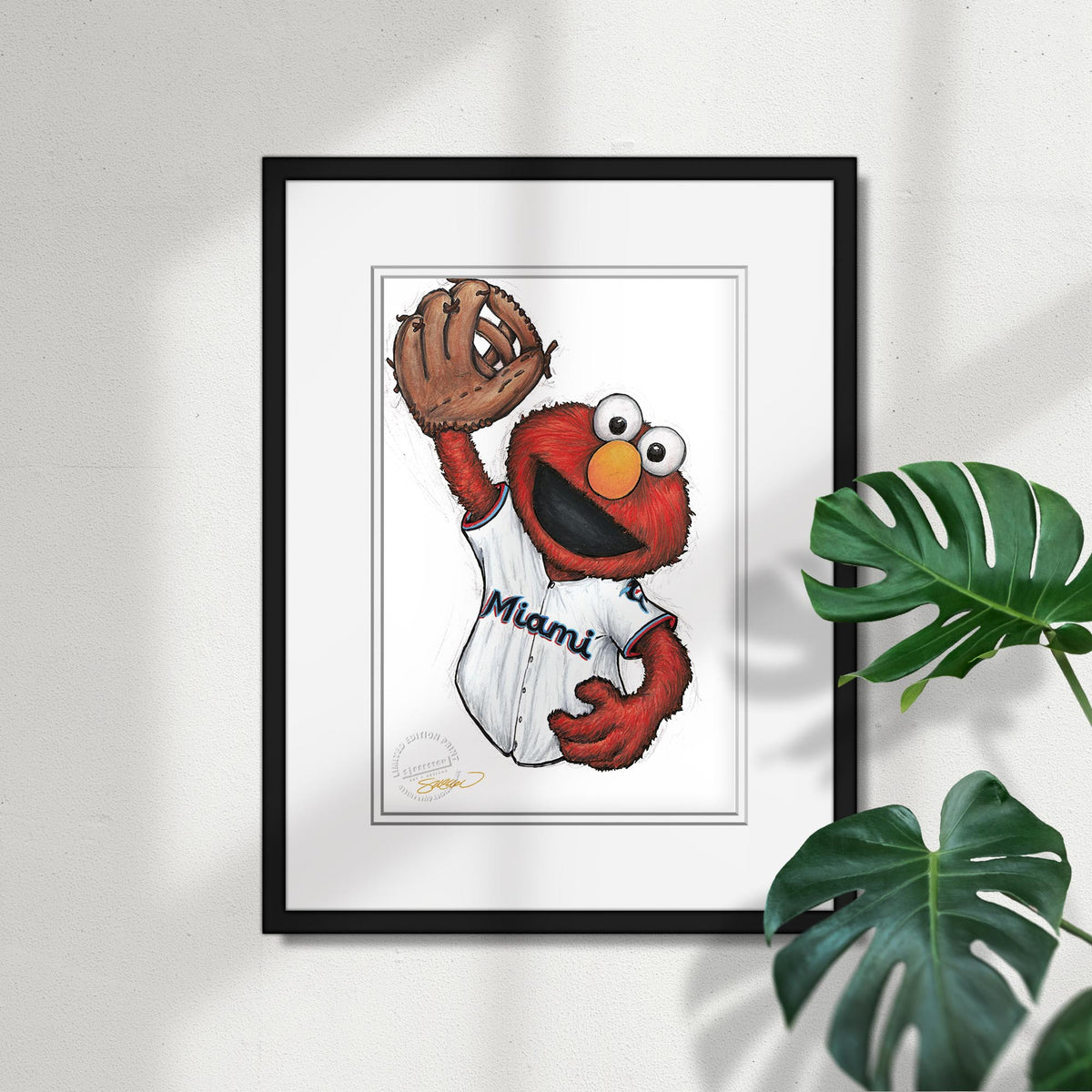 ELMO x MLB Marlins Limited Edition Fine Art Print