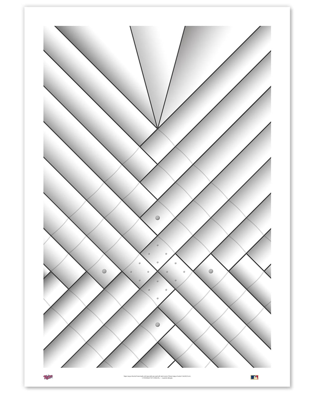 Minimalist Metropolitan Stadium Minnesota Twins - S. Preston – S