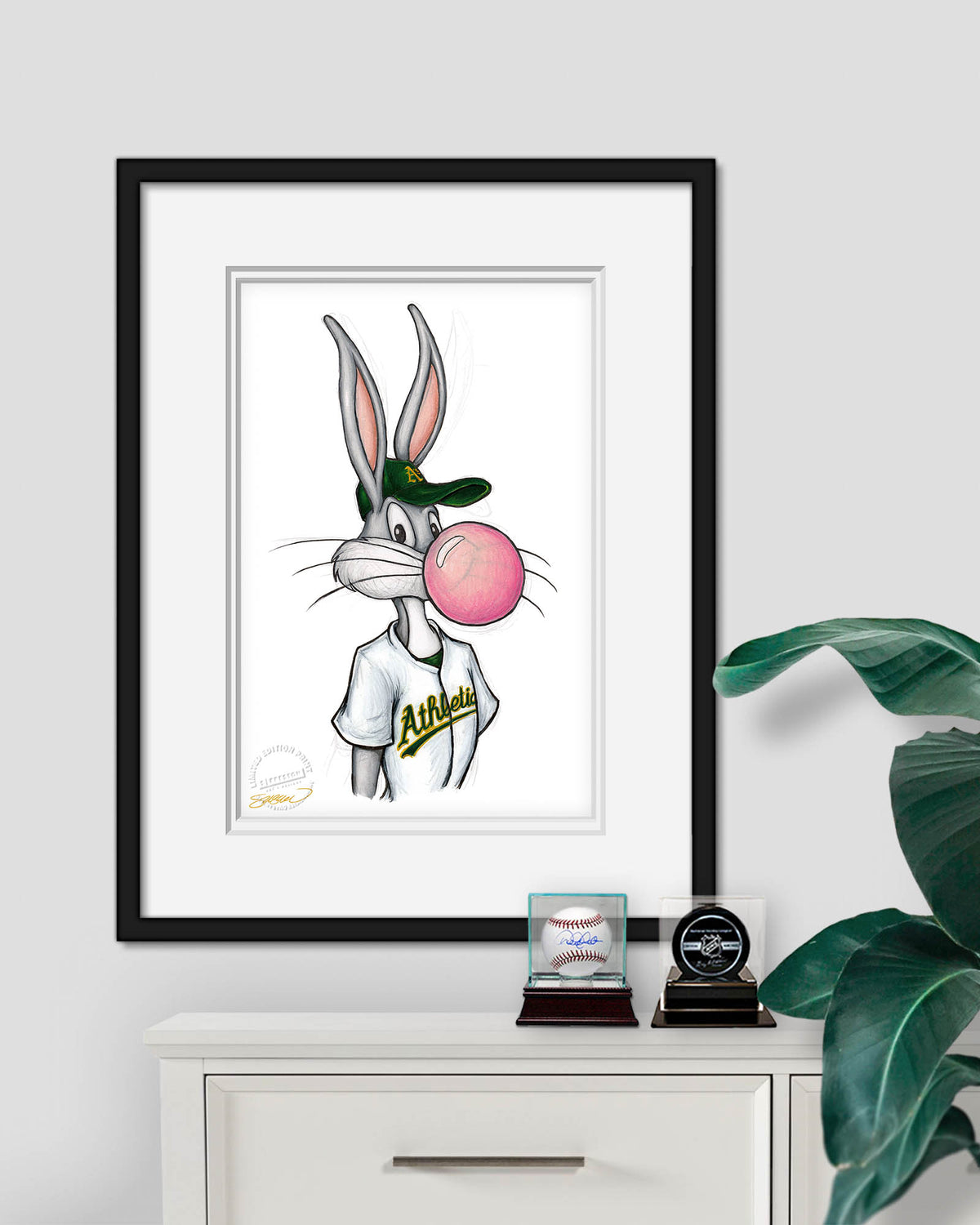 Bubblegum Bugs x MLB Oakland Athletics Limited Edition Fine Art Print