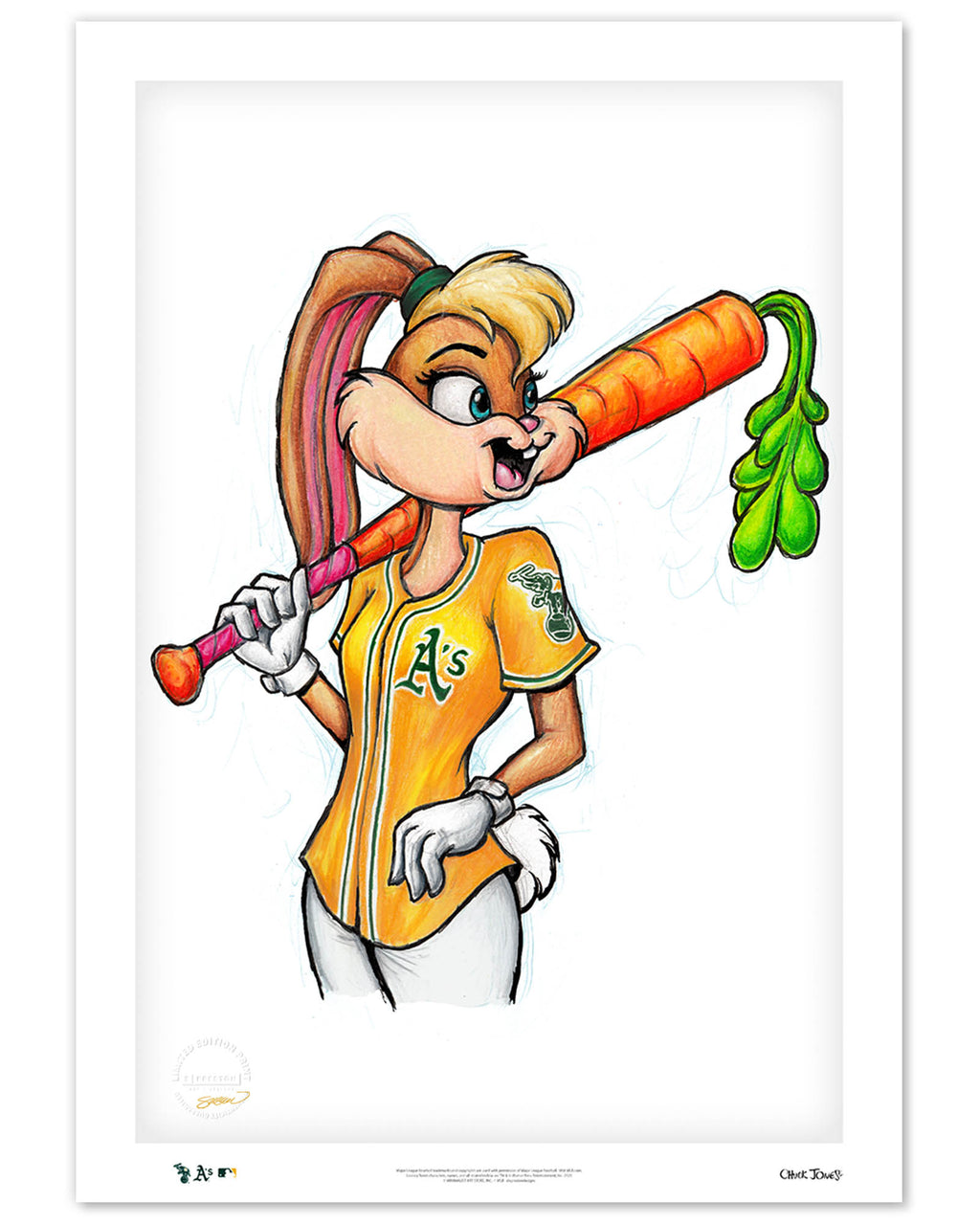 Lola Bunny x MLB - Oakland Athletics by S. Preston Art Print – S ...