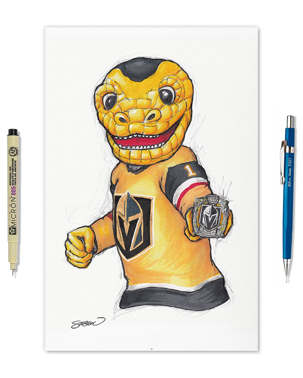 Chance 2023 Stanley Cup Champion Limited Edition Sketch