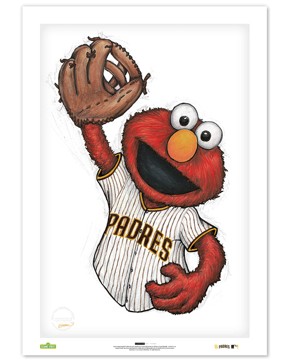 ELMO x MLB Padres Limited Edition Fine Art Print