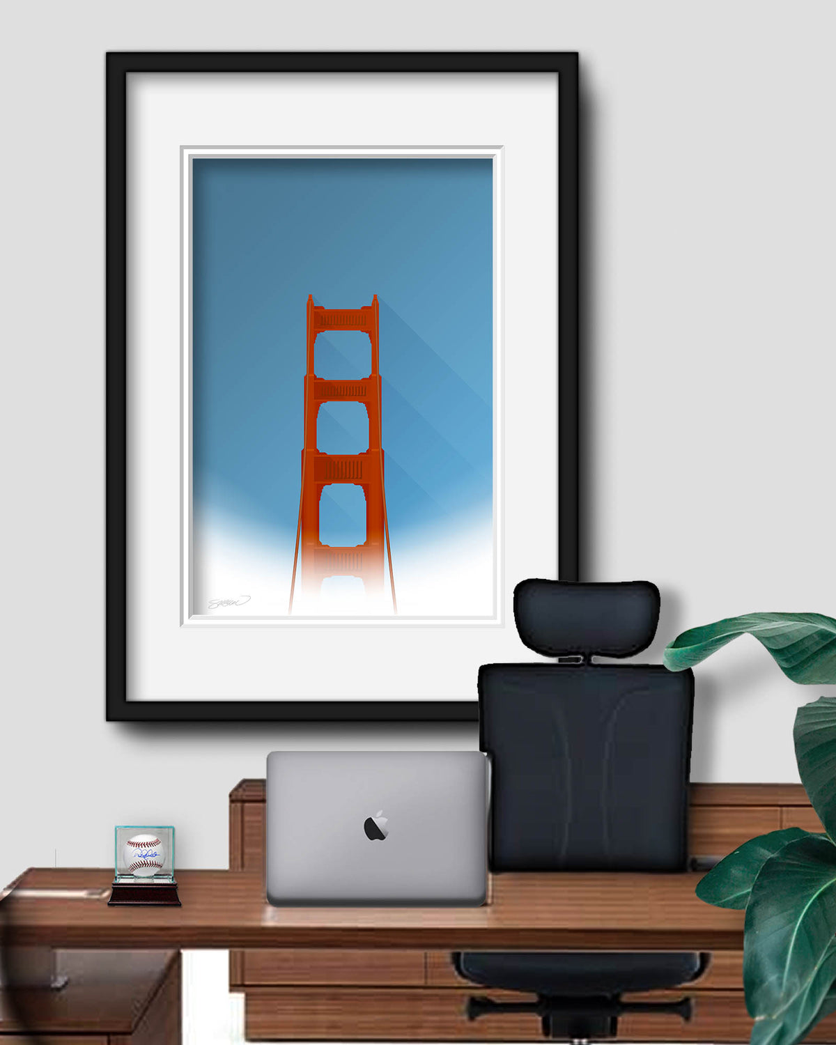 Minimalist Golden Gate Bridge - San Francisco