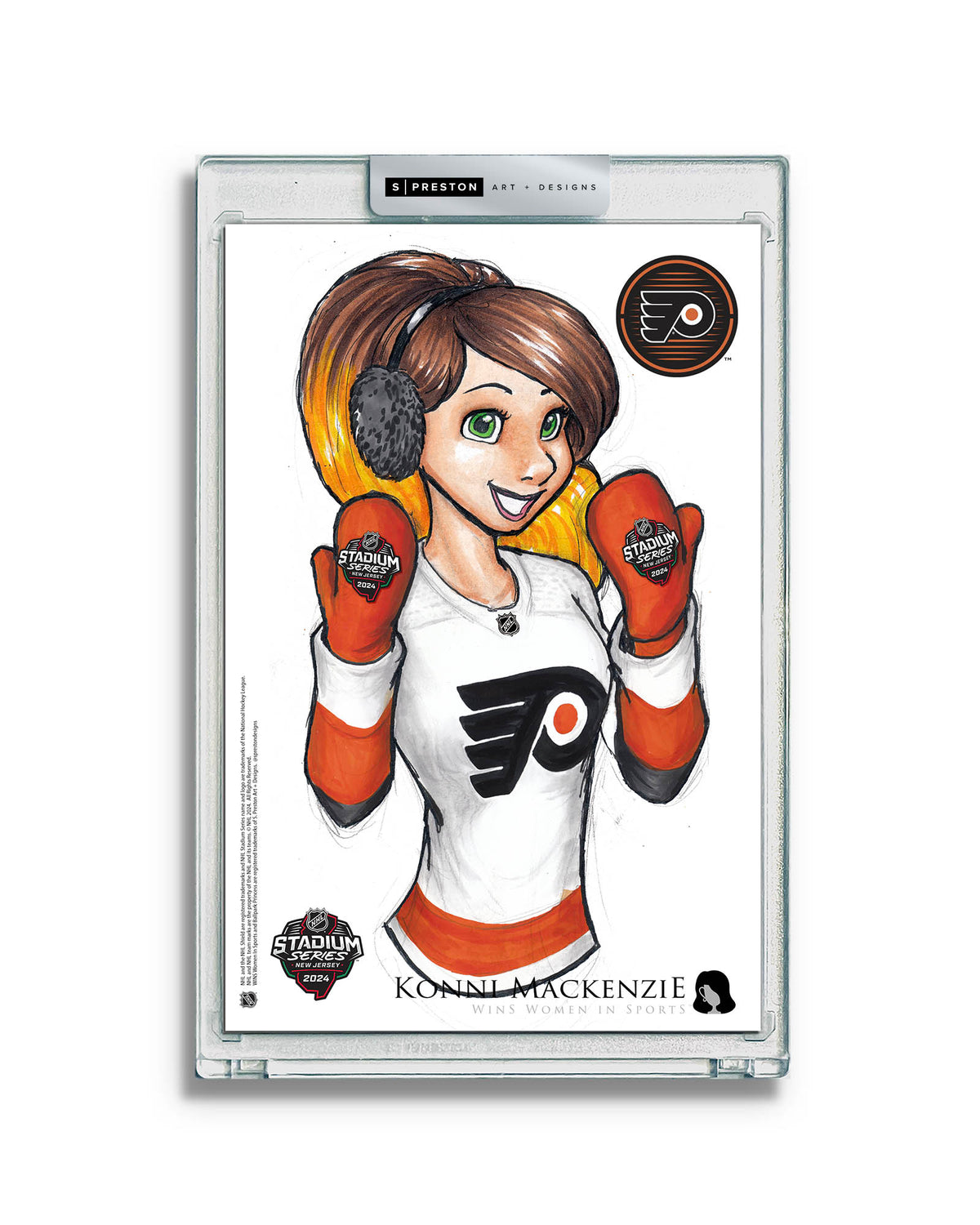 WinS® NHL Konni Mackenzie 2024 Stadium Series Limited Edition Art Card Slab - Flyers