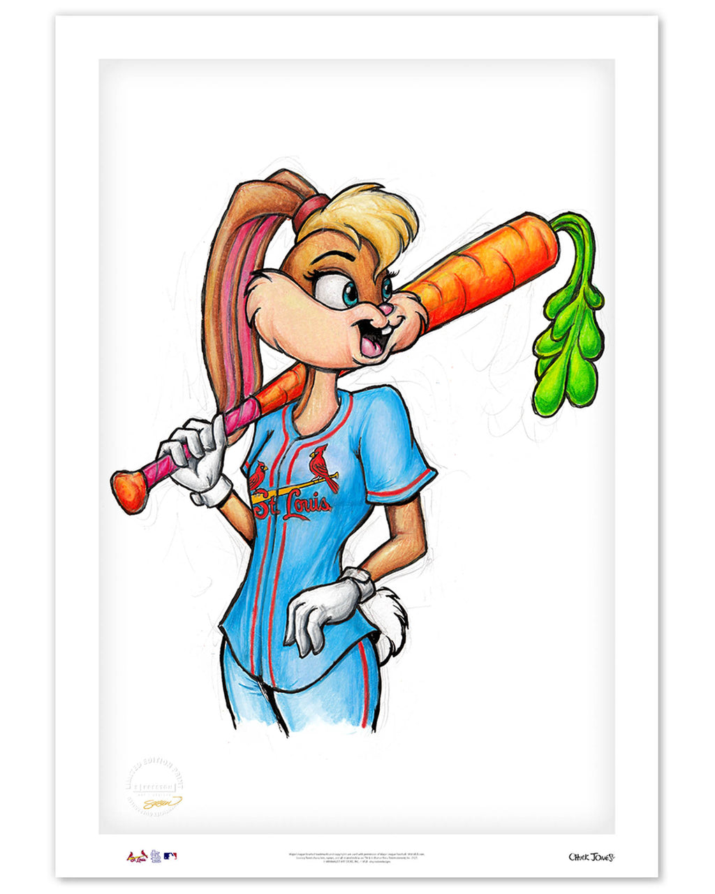 Lola Bunny x MLB - St. Louis Cardinals by S. Preston Art Print – S ...