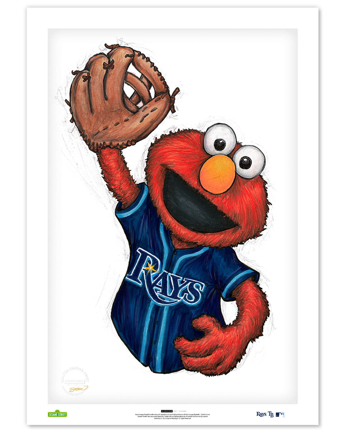 ELMO x MLB Rays Limited Edition Fine Art Print