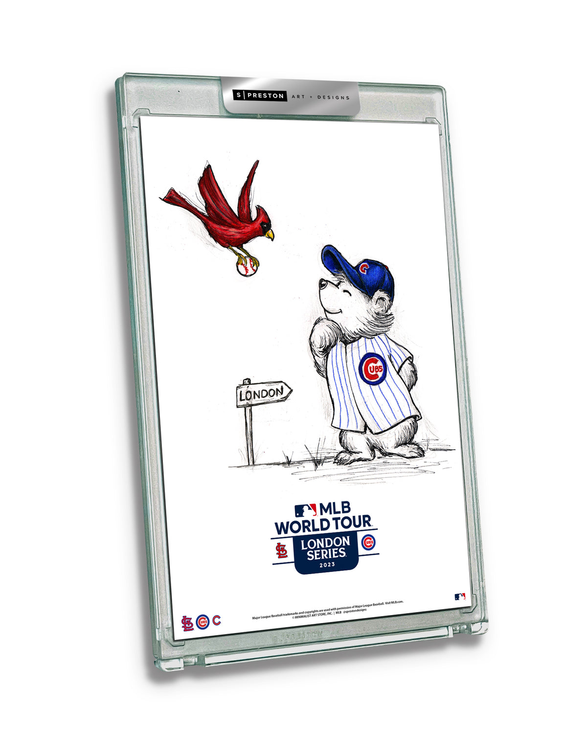 2023 MLB London Series Sketch Art Card Slab