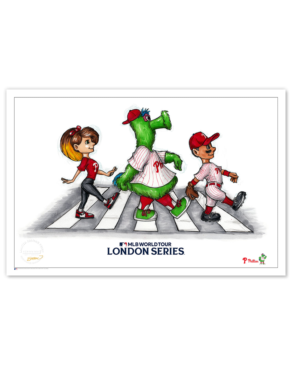 2024 MLB Philadelphia Phillies London Series Sketch Limited Edition Art Prints