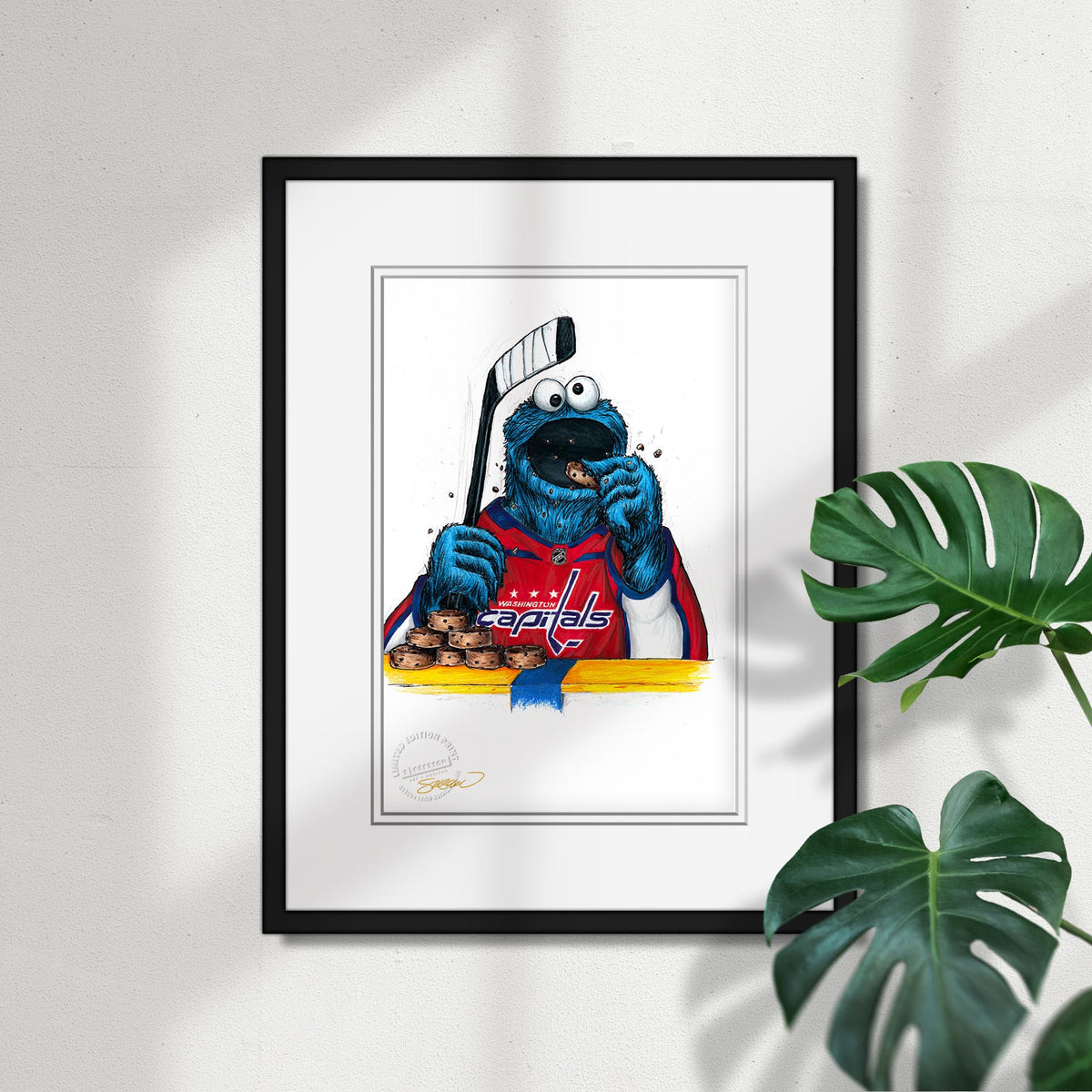 Cookie Monster x NHL Capitals Limited Edition Fine Art Print