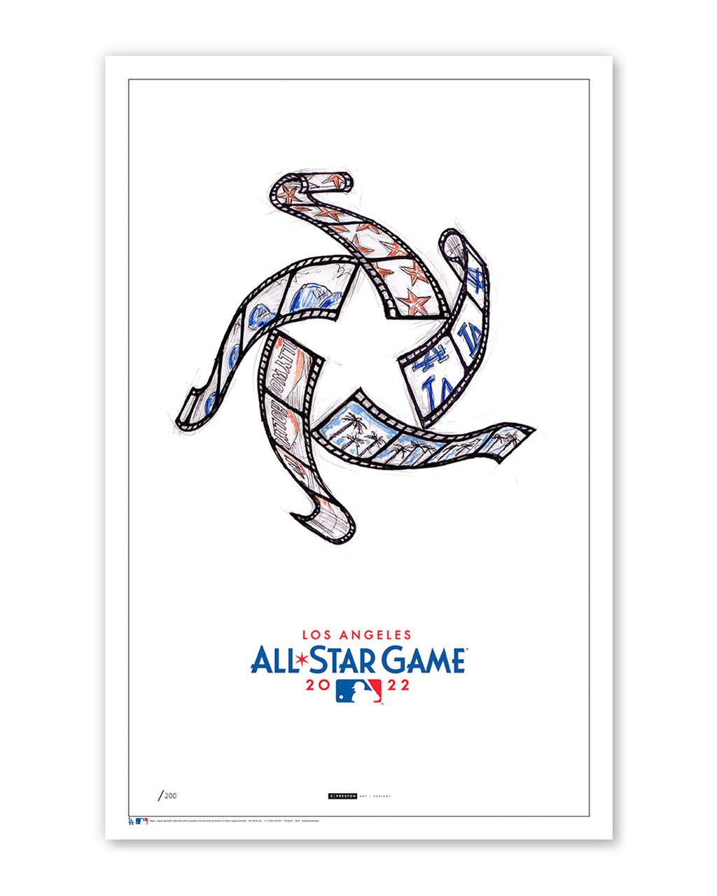 2023 MLB All-Star Game Sketch Limited Edition Print – S. Preston