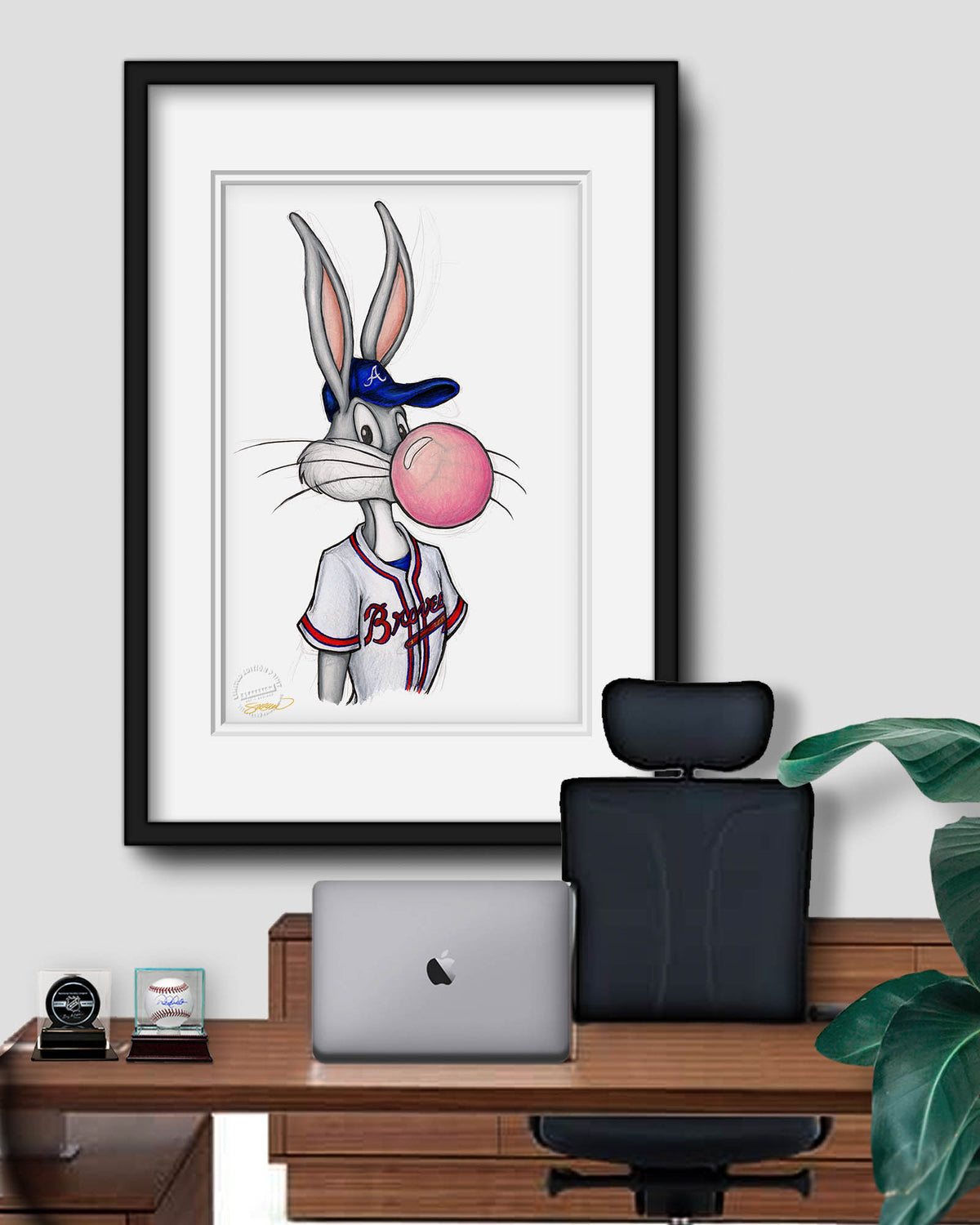 Bubblegum Bugs x MLB Braves Limited Edition Fine Art Print