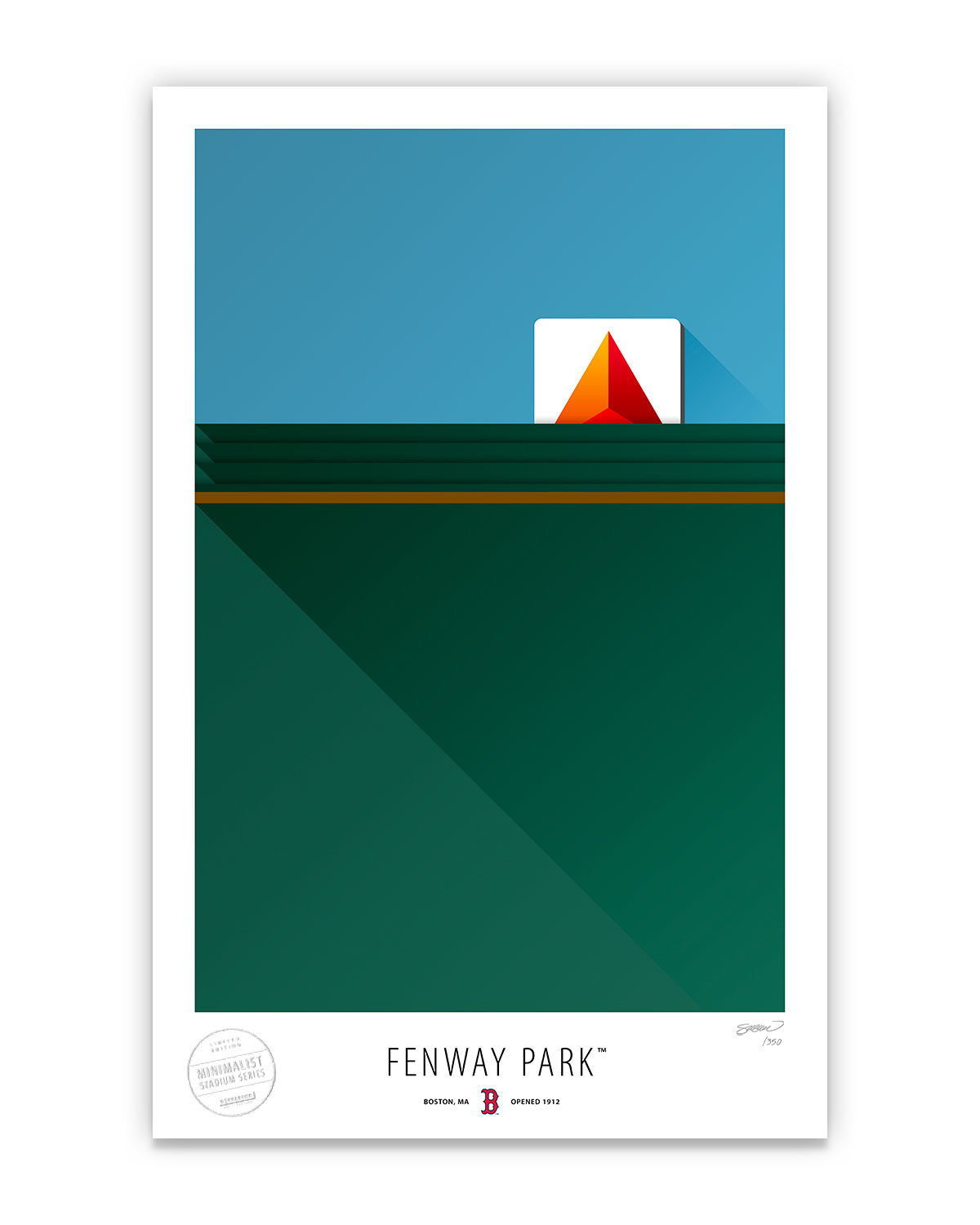 Minimalist Fenway Park Fine Art Print