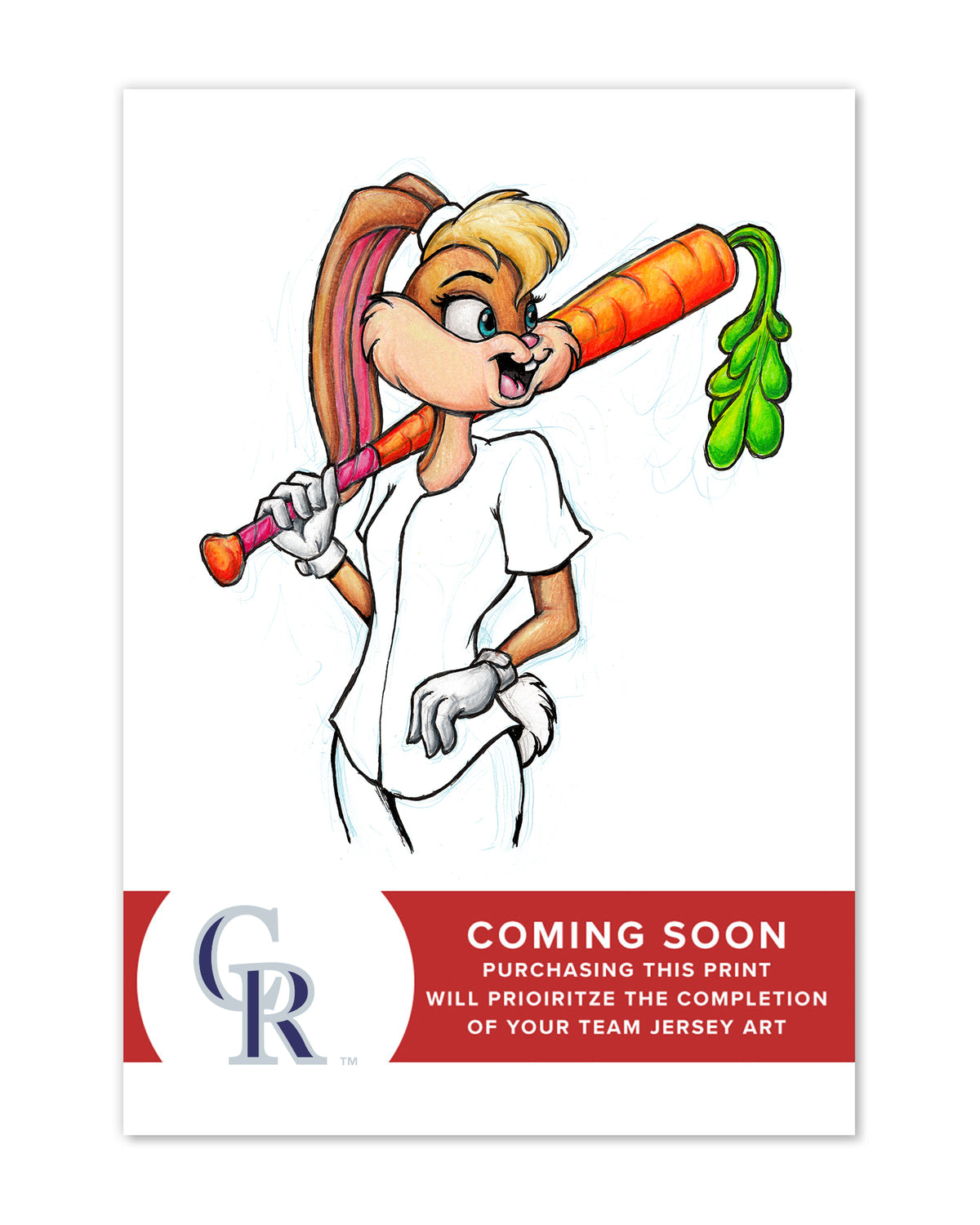 Lola Bunny x MLB Rockies Limited Edition Fine Art Print