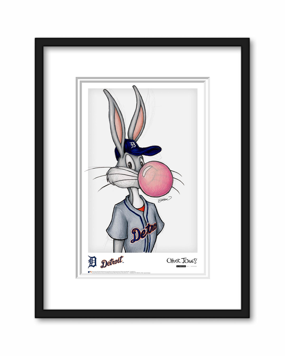 Bubblegum Bugs x MLB Tigers Bugs Bunny Poster Print