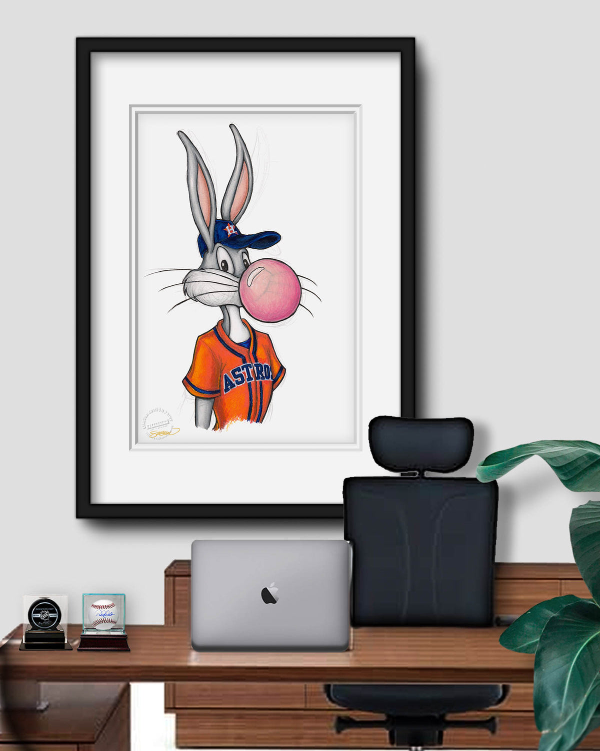 Bubblegum Bugs x MLB Astros Limited Edition Fine Art Print