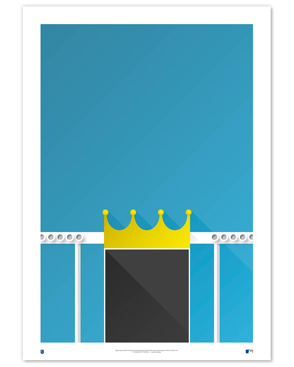 Kansas City Royals Elmo Minimalist Sesame Street Collection 11 x 17 Fine  Art Print by artist S. Preston