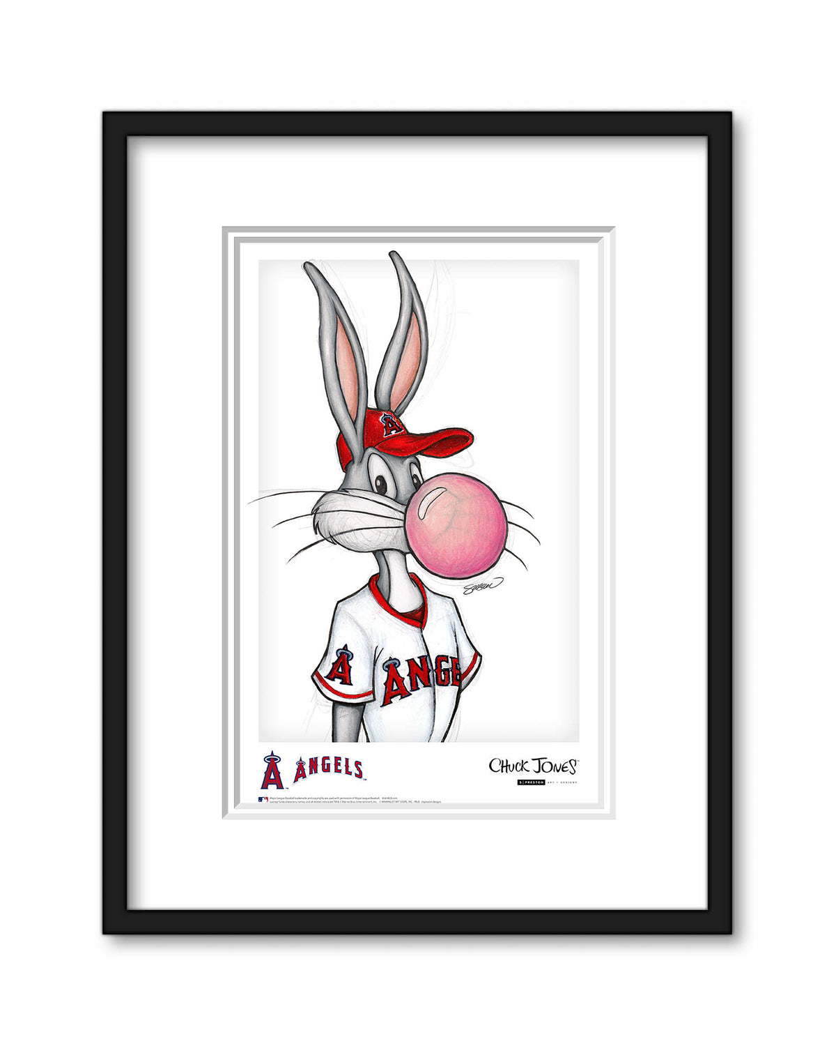 Bubblegum Bugs x MLB Angels Bugs Bunny Poster Print