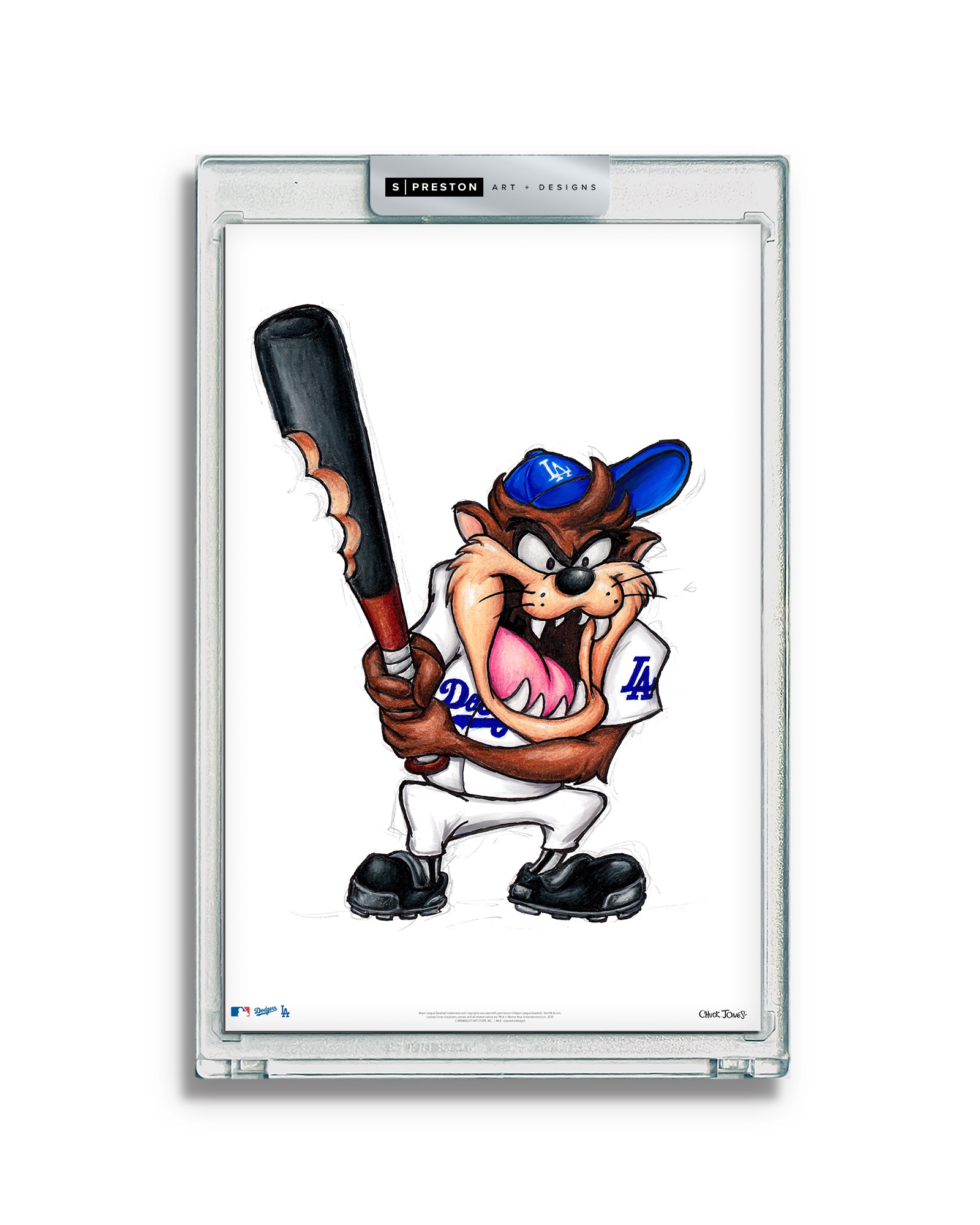 Taz On Deck x MLB Dodgers Limited Edition Art Card Slab