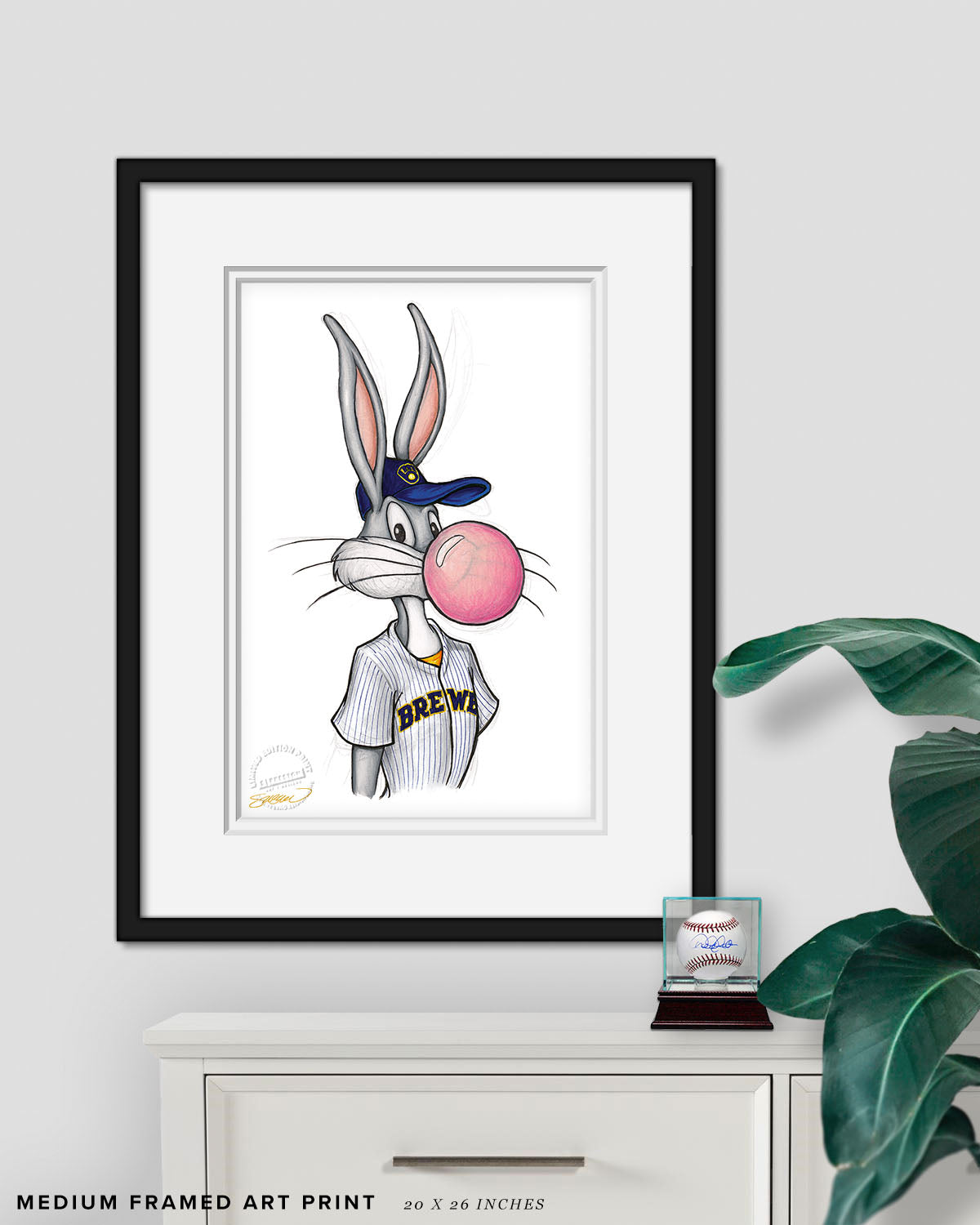 Bubblegum Bugs x MLB Brewers Limited Edition Fine Art Print