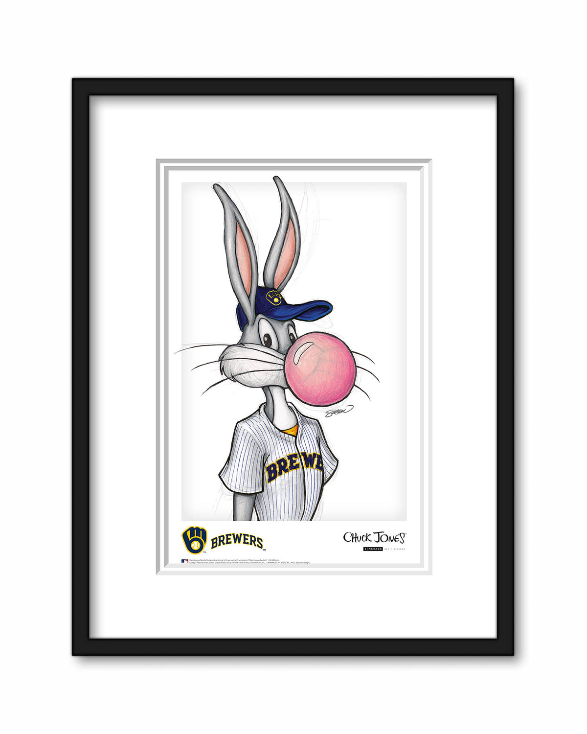 Bubblegum Bugs x MLB Brewers Bugs Bunny Poster Print