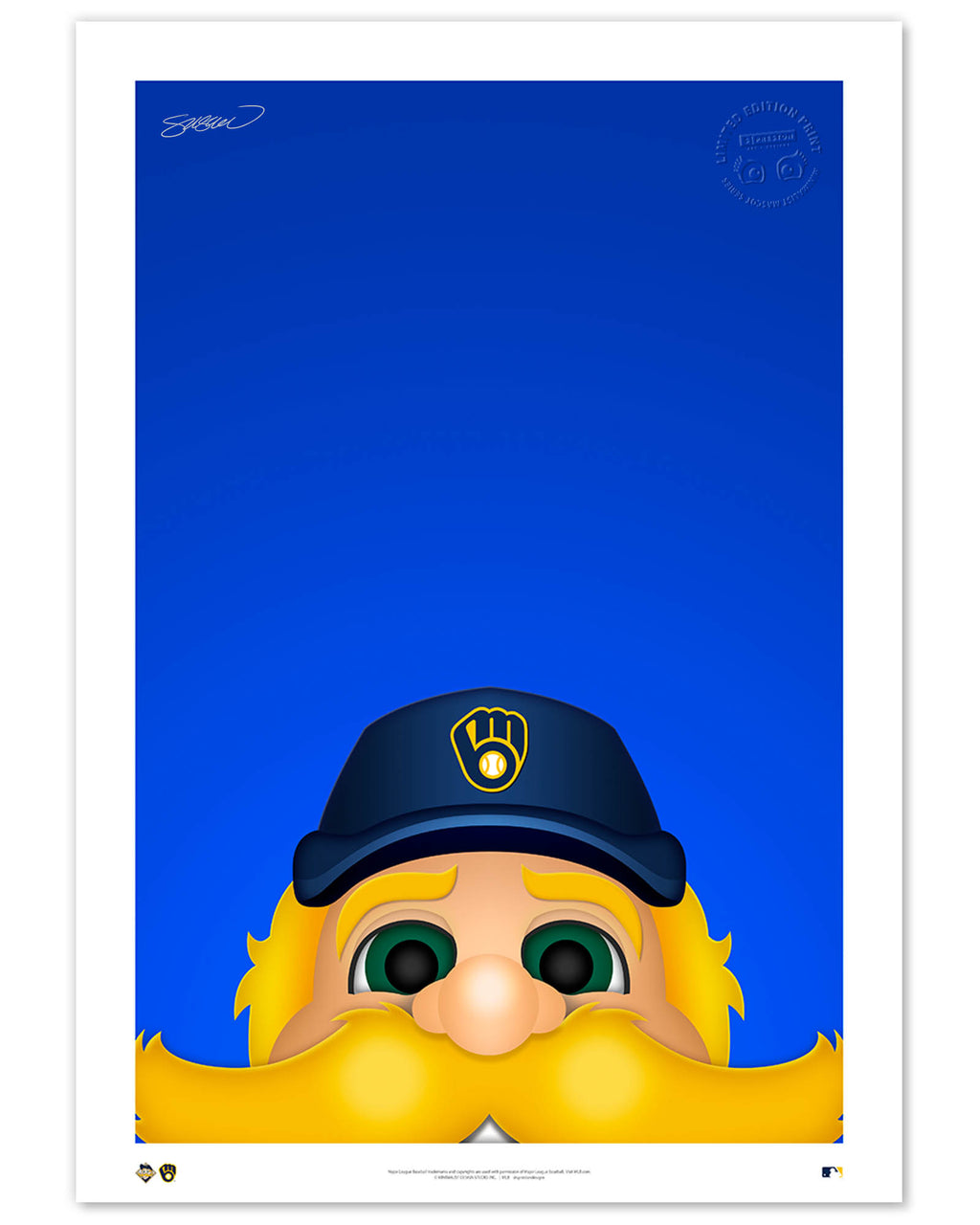 Minimalist Bernie Brewer Milwaukee Brewers - S. Preston – S. Preston Art +  Designs