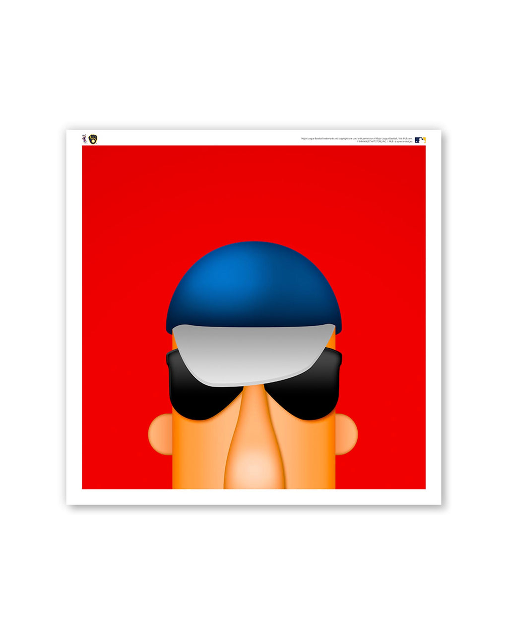 Minimalist Racing Sausage Chorizo Square Poster Print