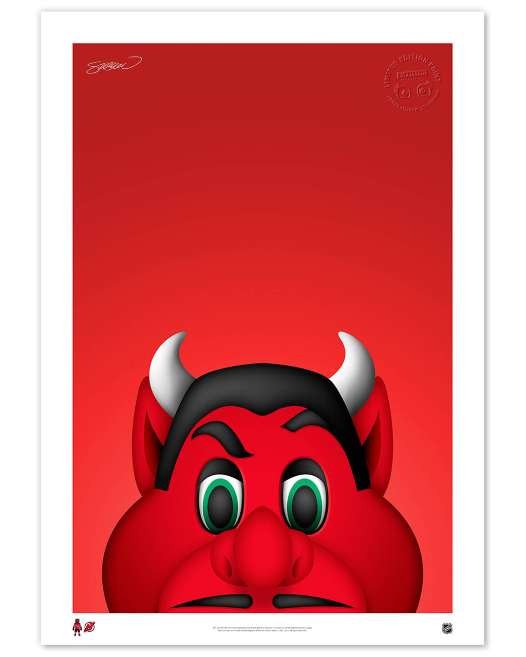 Minimalist NJ Devil New Jersey Devils - S. Preston – S. Preston Art +  Designs