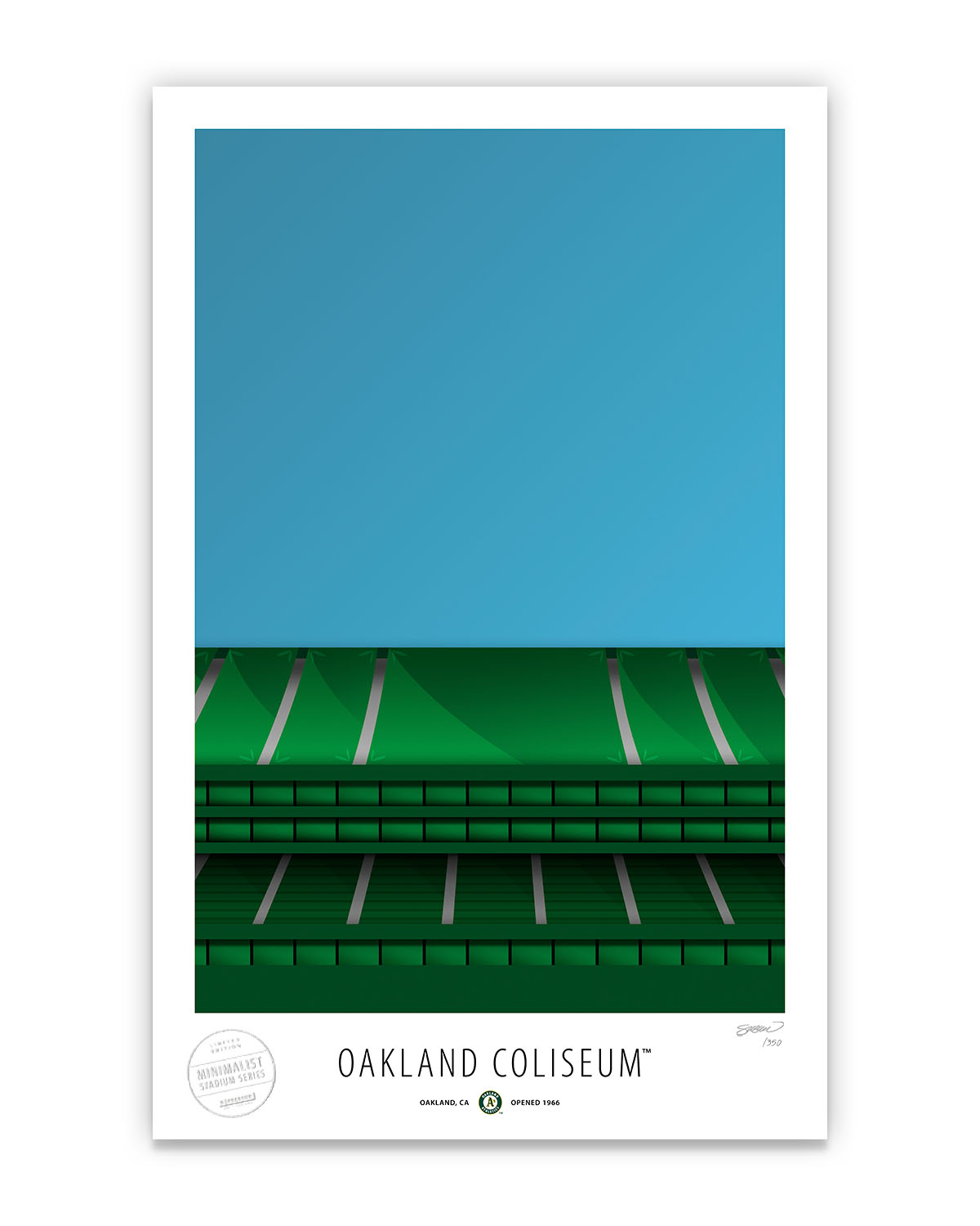 Minimalist Oakland Coliseum (Mt. Davis)
