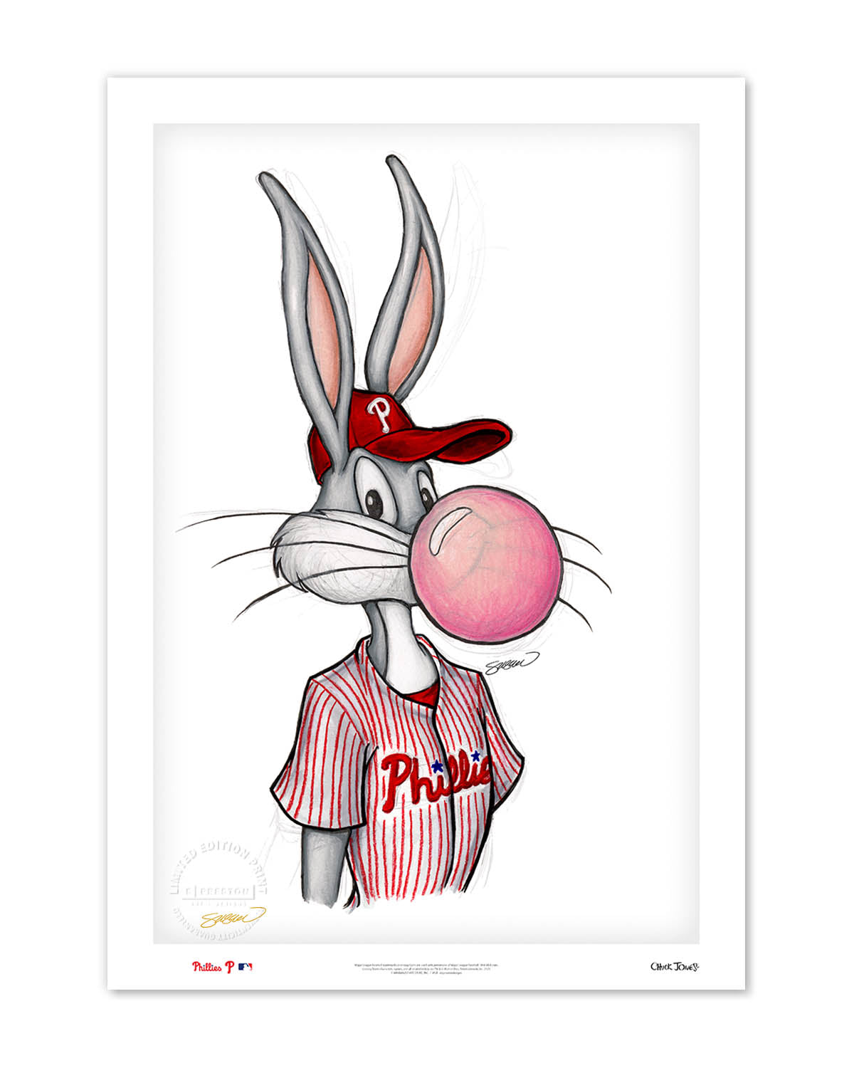 Bubblegum Bugs x MLB Phillies Limited Edition Fine Art Print