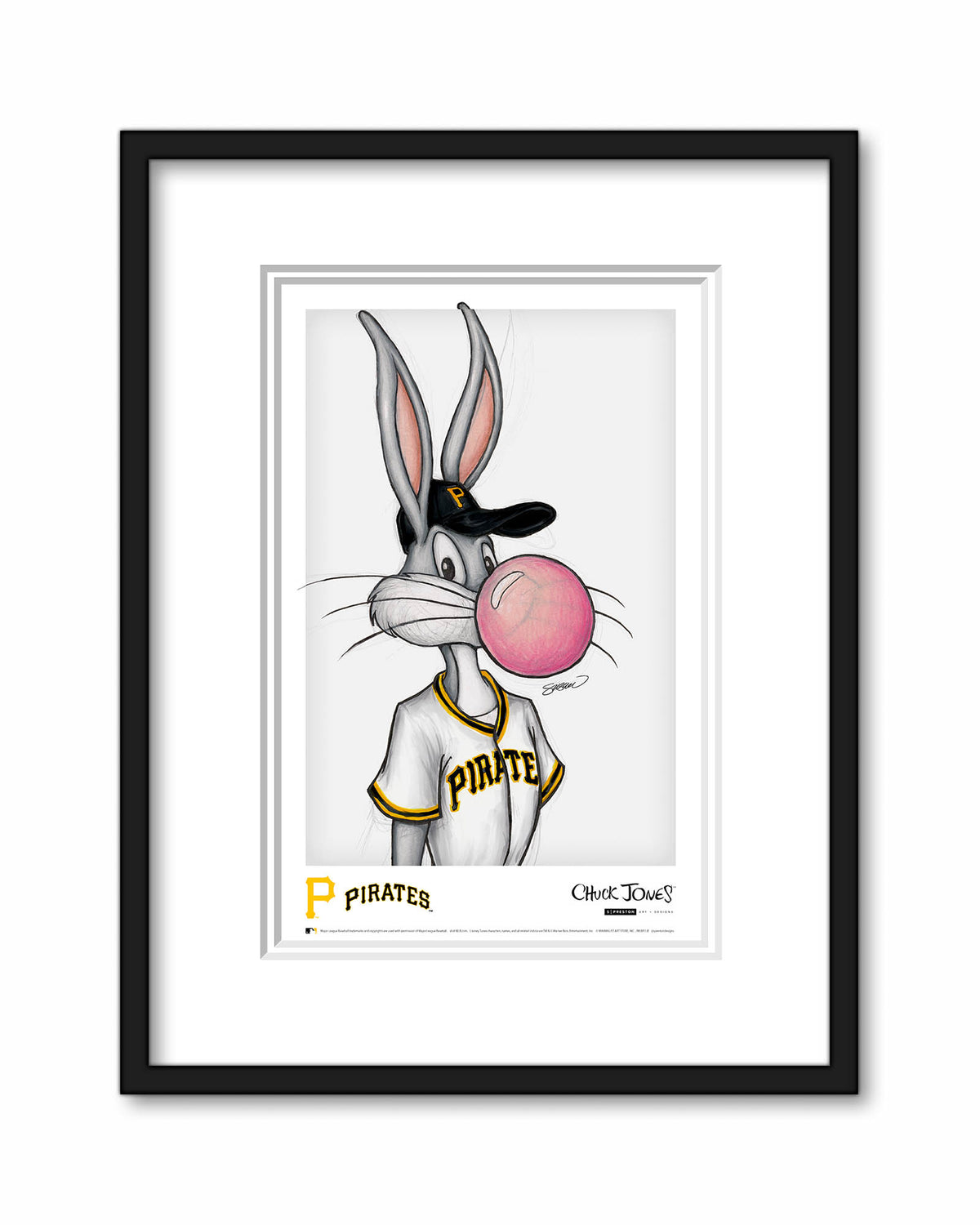 Bubblegum Bugs x MLB Pirates Bugs Bunny Poster Print