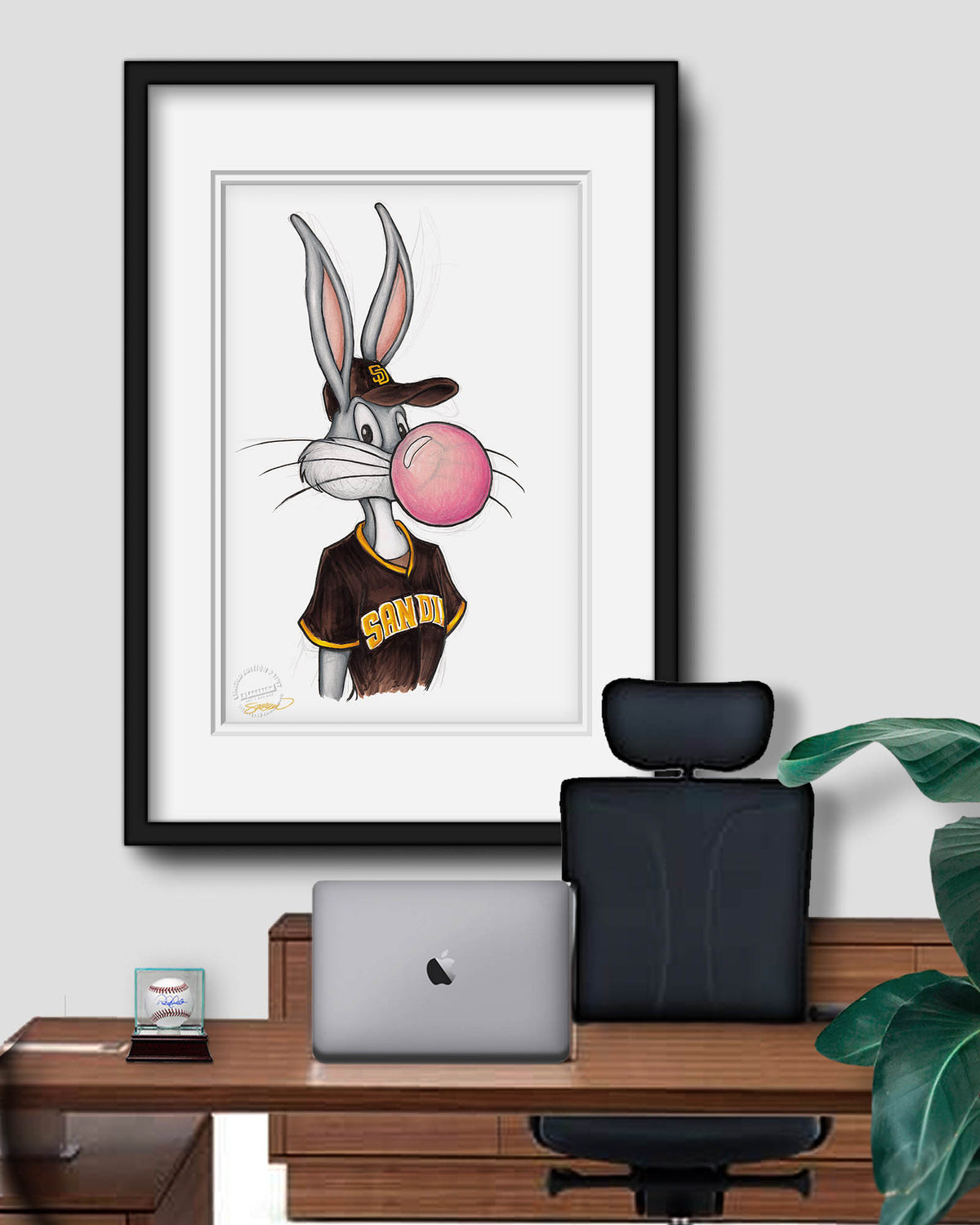 Bubblegum Bugs x MLB Padres Limited Edition Fine Art Print