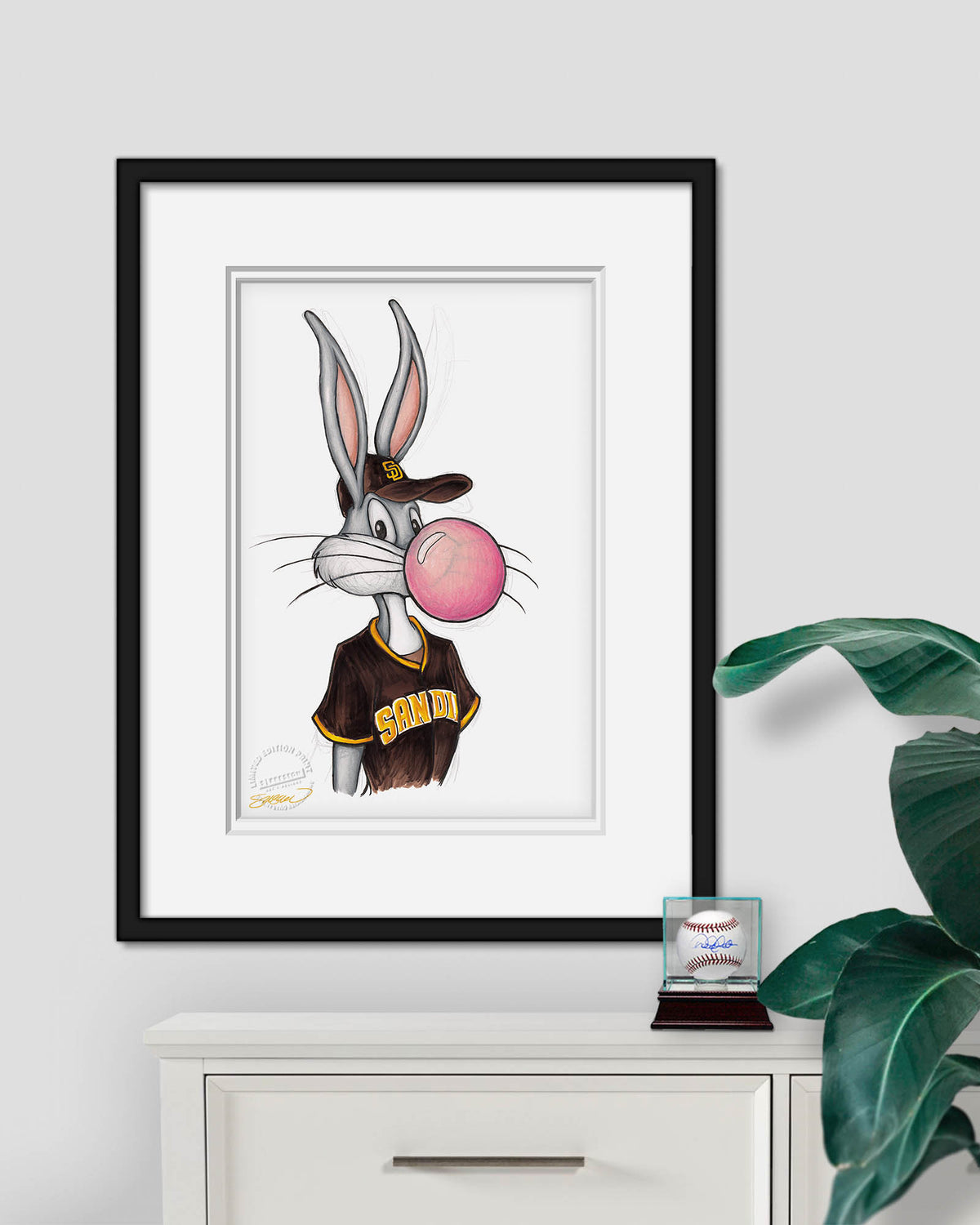 Bubblegum Bugs x MLB Padres Limited Edition Fine Art Print
