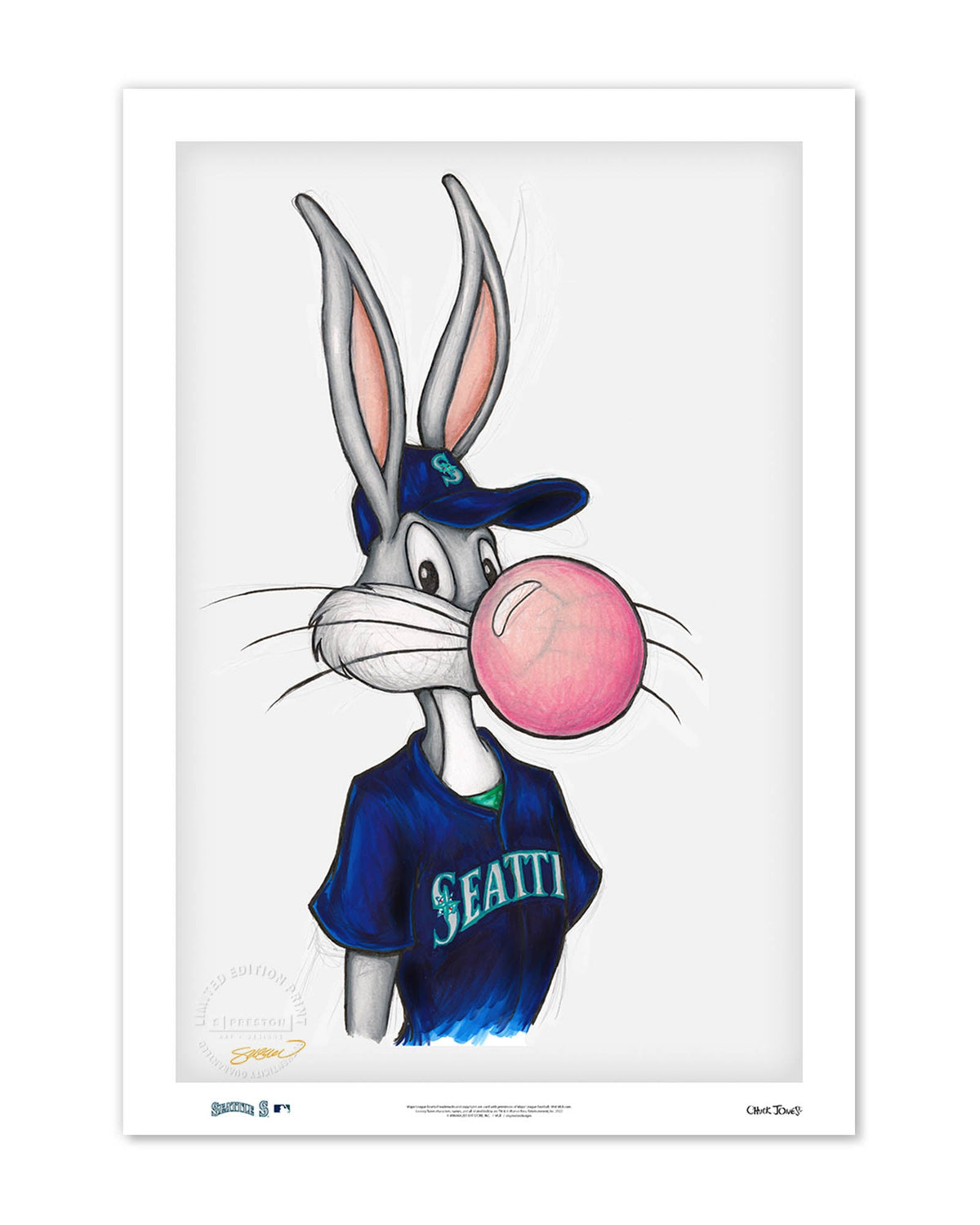 Bubblegum Bugs x MLB Mariners Limited Edition Fine Art Print