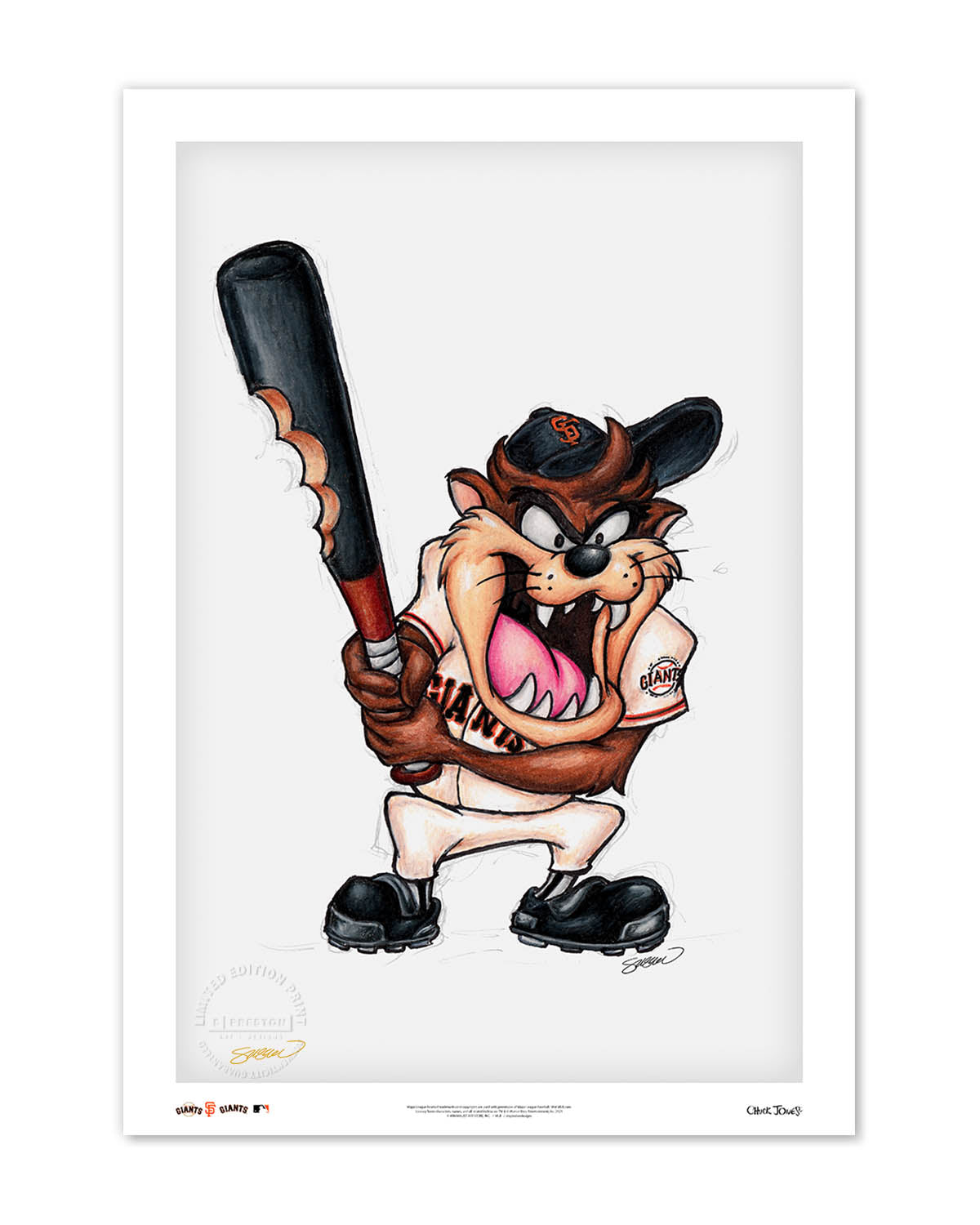 Taz On Deck x MLB Giants Limited Edition Fine Art Print