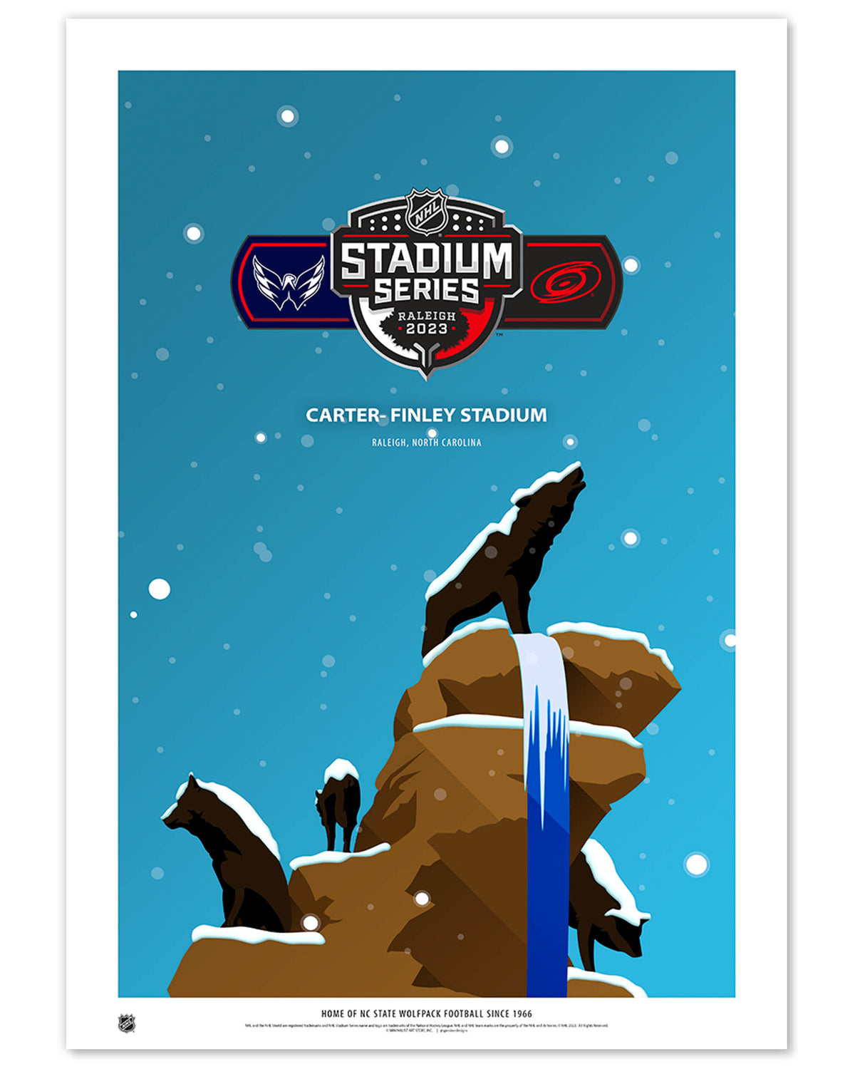 Minimalist Carter-Finley Stadium 2023 Stadium Series Limited Edition Art Prints