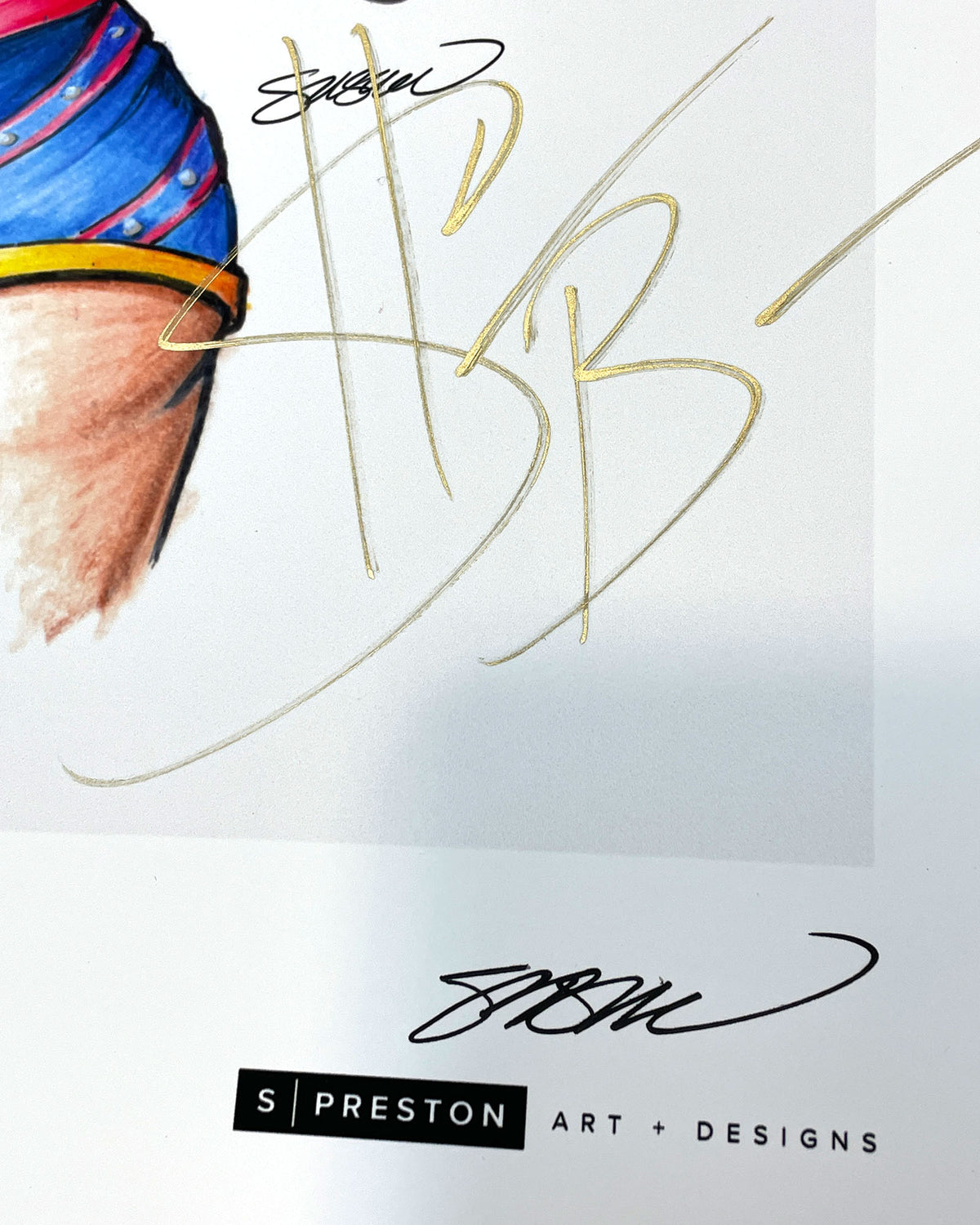 The Boss Sketch Print - Sasha Banks Autograph (Authenticated)