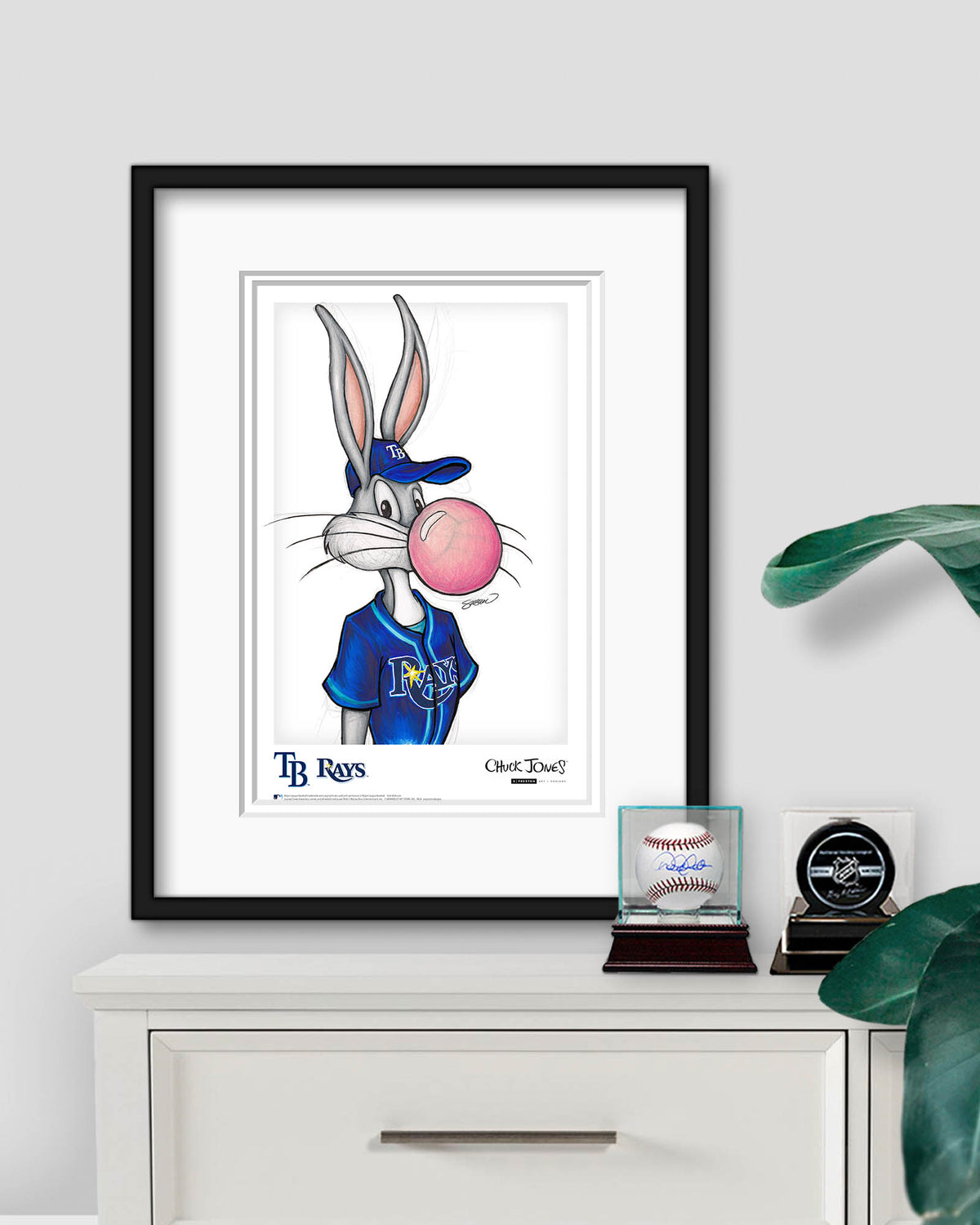 Bubblegum Bugs x MLB Rays Bugs Bunny Poster Print