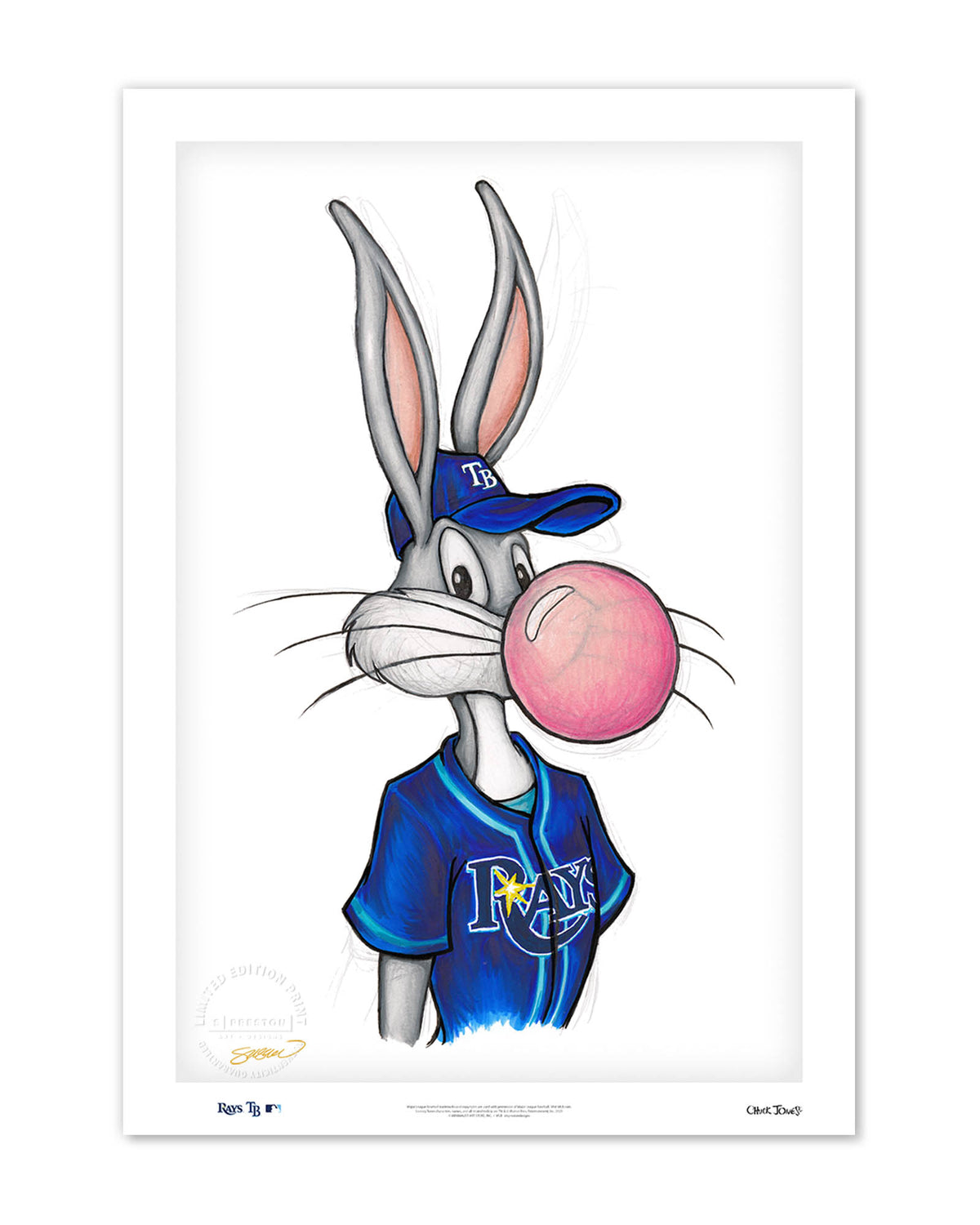 Bubblegum Bugs x MLB Rays Limited Edition Fine Art Print