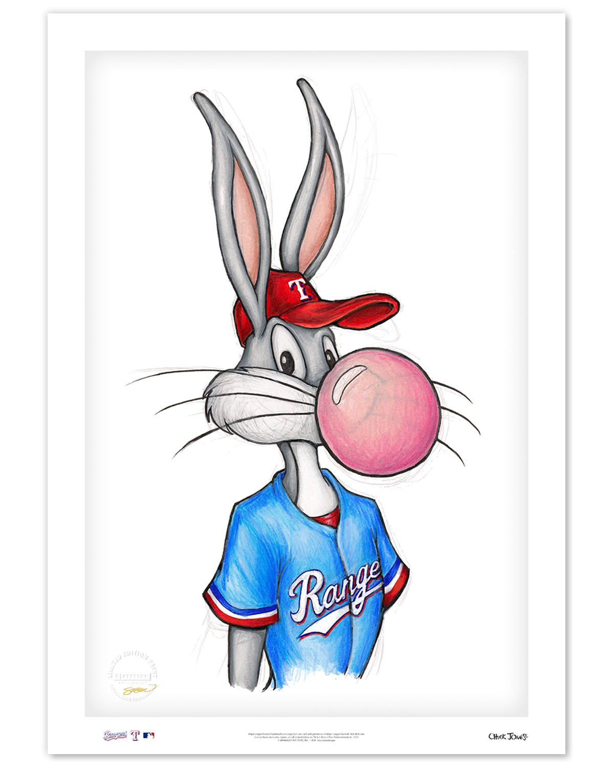 Bubblegum Bugs x MLB Rangers Limited Edition Fine Art Print