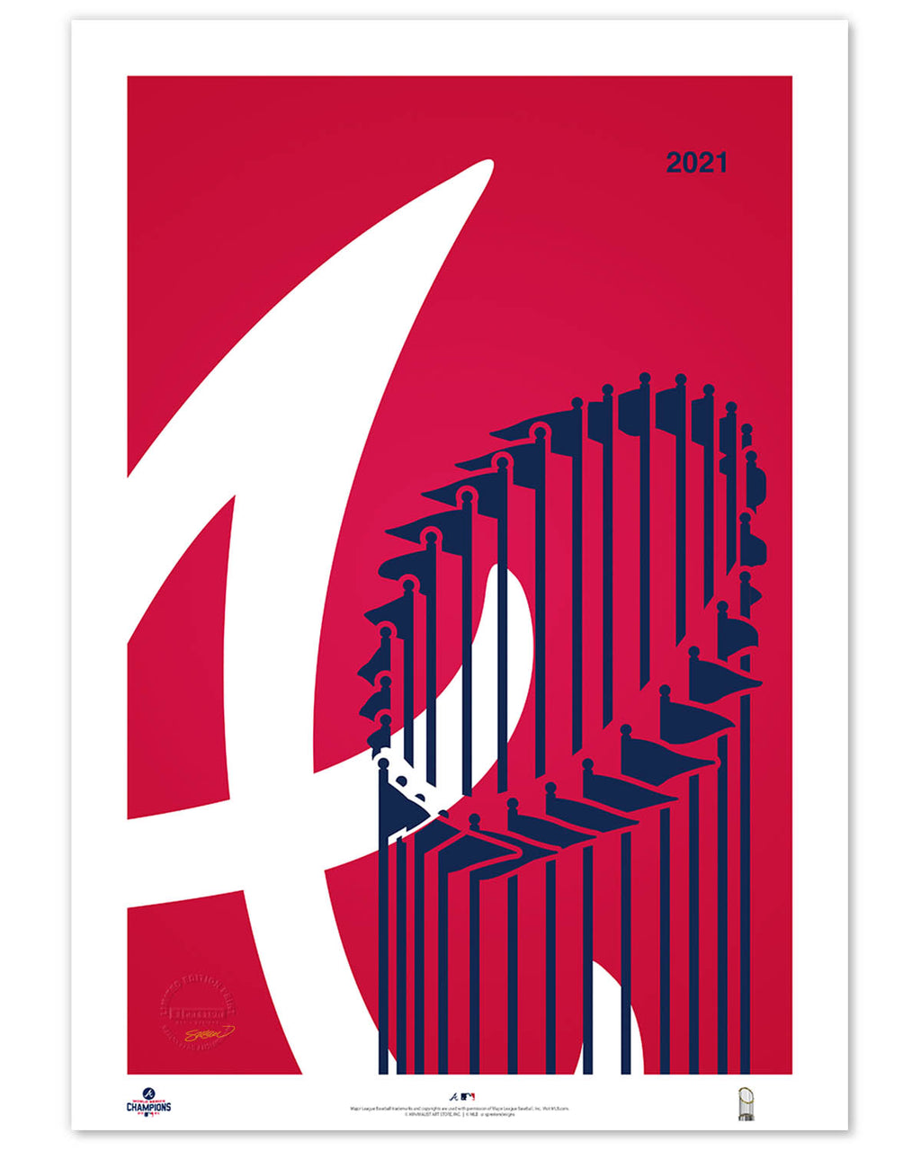 Minimalist MLB Logo - Atlanta Braves Poster Art Print – S. Preston