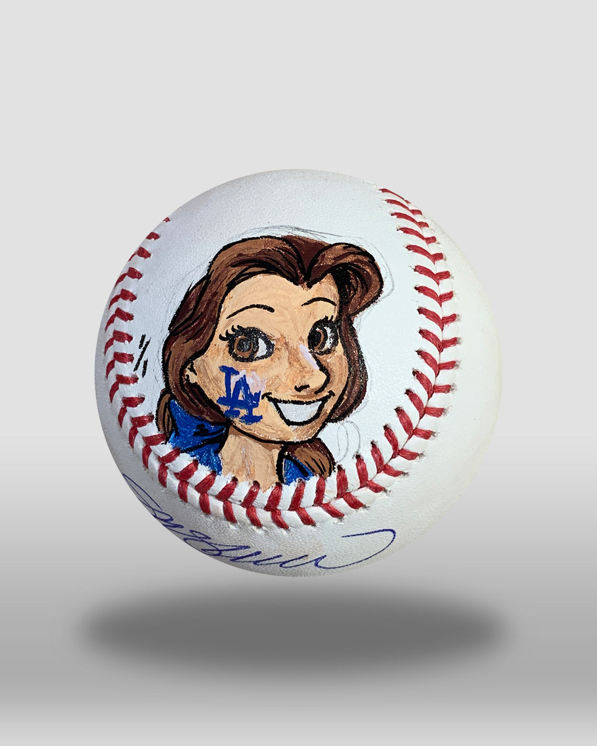Ballpark Princess Hand-Painted World Series Baseball Art