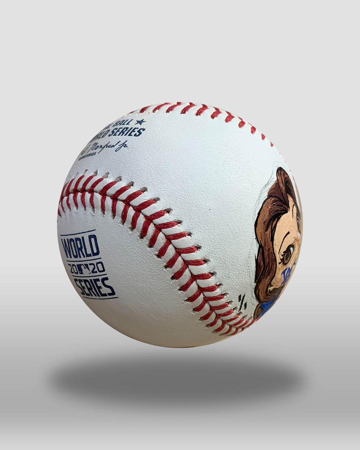 Ballpark Princess Hand-Painted World Series Baseball Art