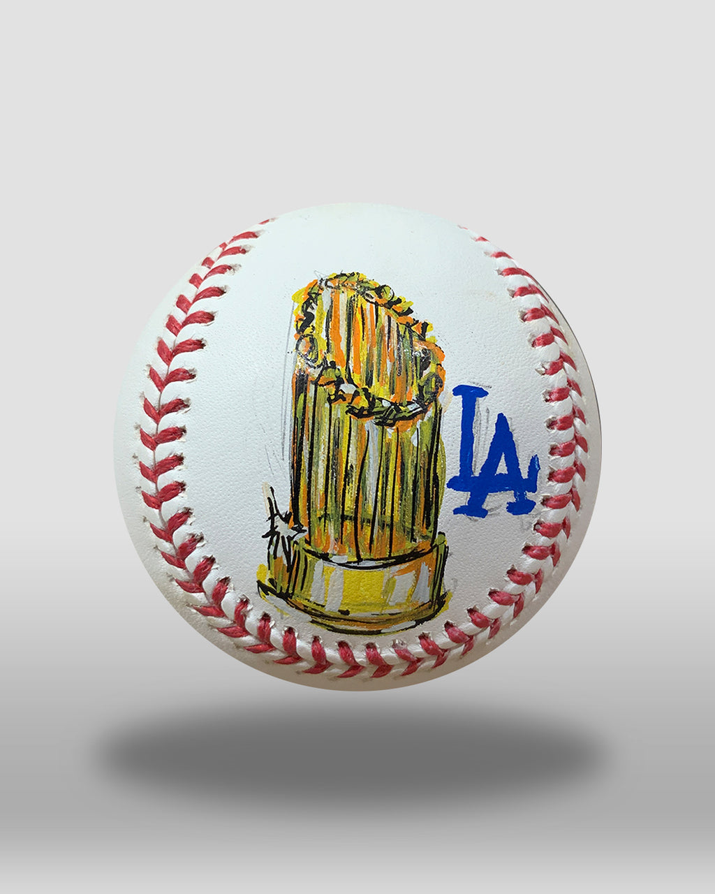 World Series Trophy 2020 Hand-Painted Baseball Art – S. Preston