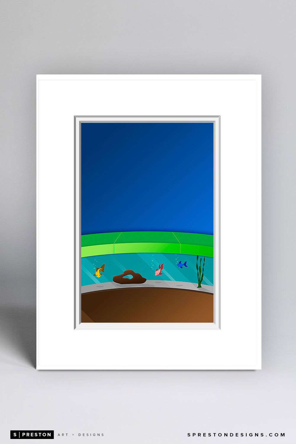 Minimalist Marlins Park Matted Art Poster - CLEARANCE